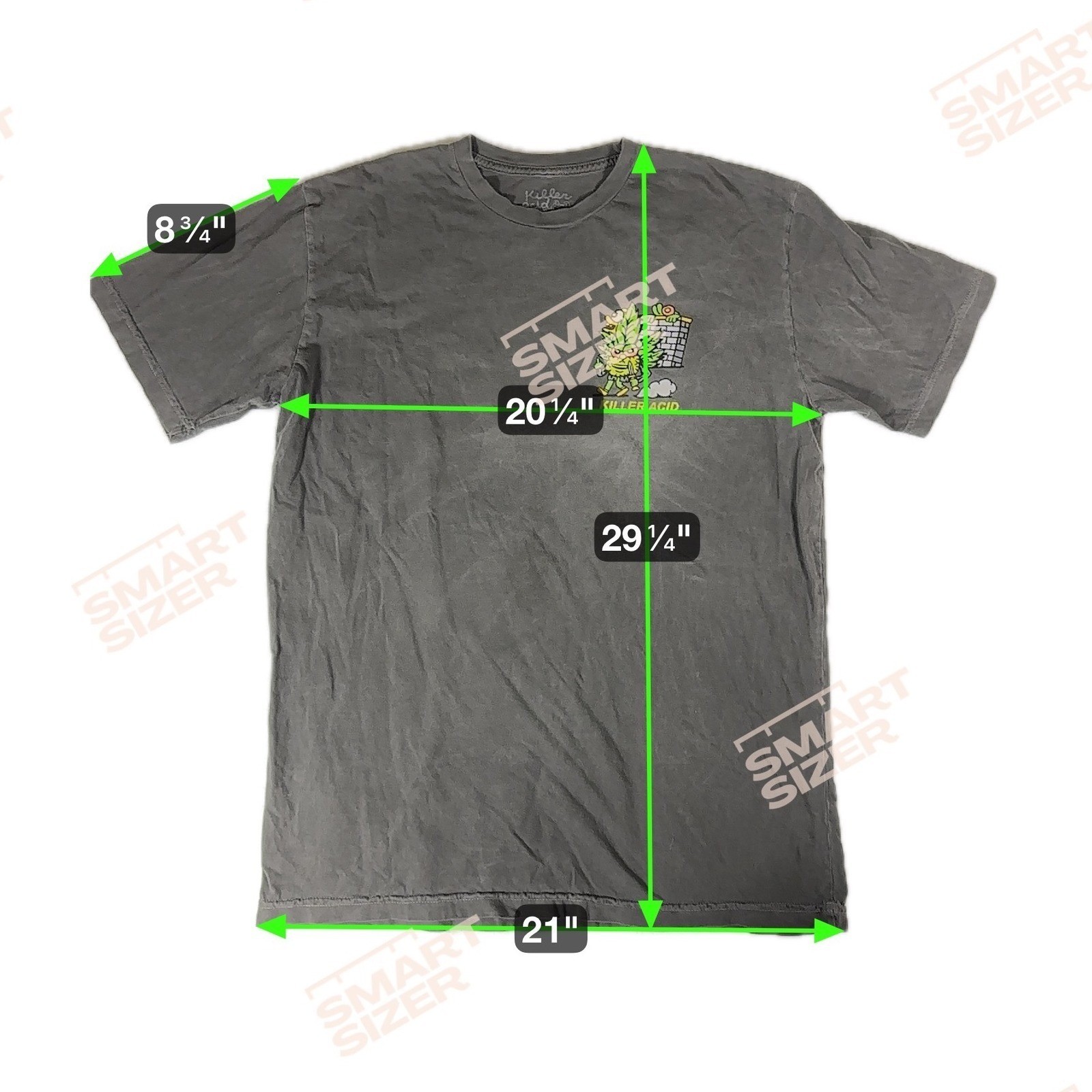 Killer Acid T Shirt Mens Large Gray Dangers of Marijuana Graphic Stoner Tee Weed