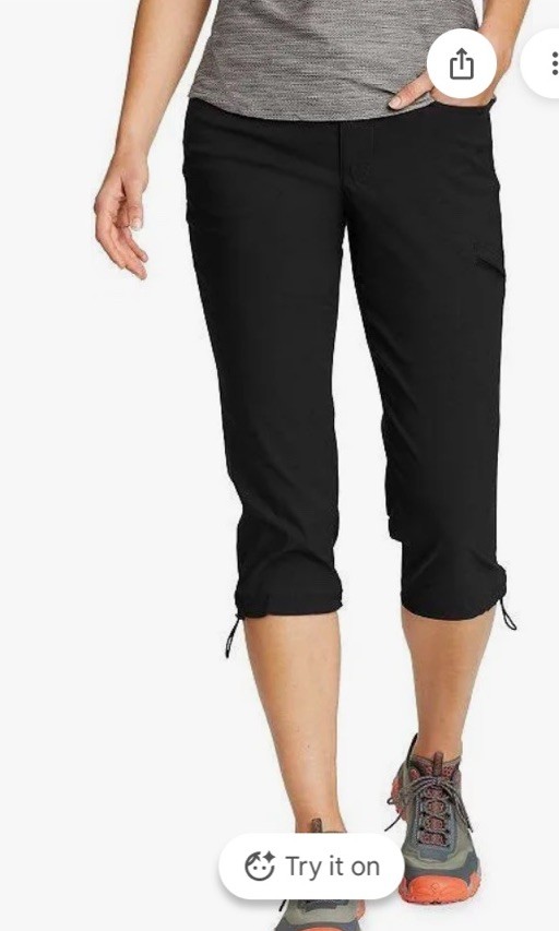 Eddie Bauer Rainier Capri Mid Rise UPF 50 Water Resistance Stretch Womens 6 NWT
