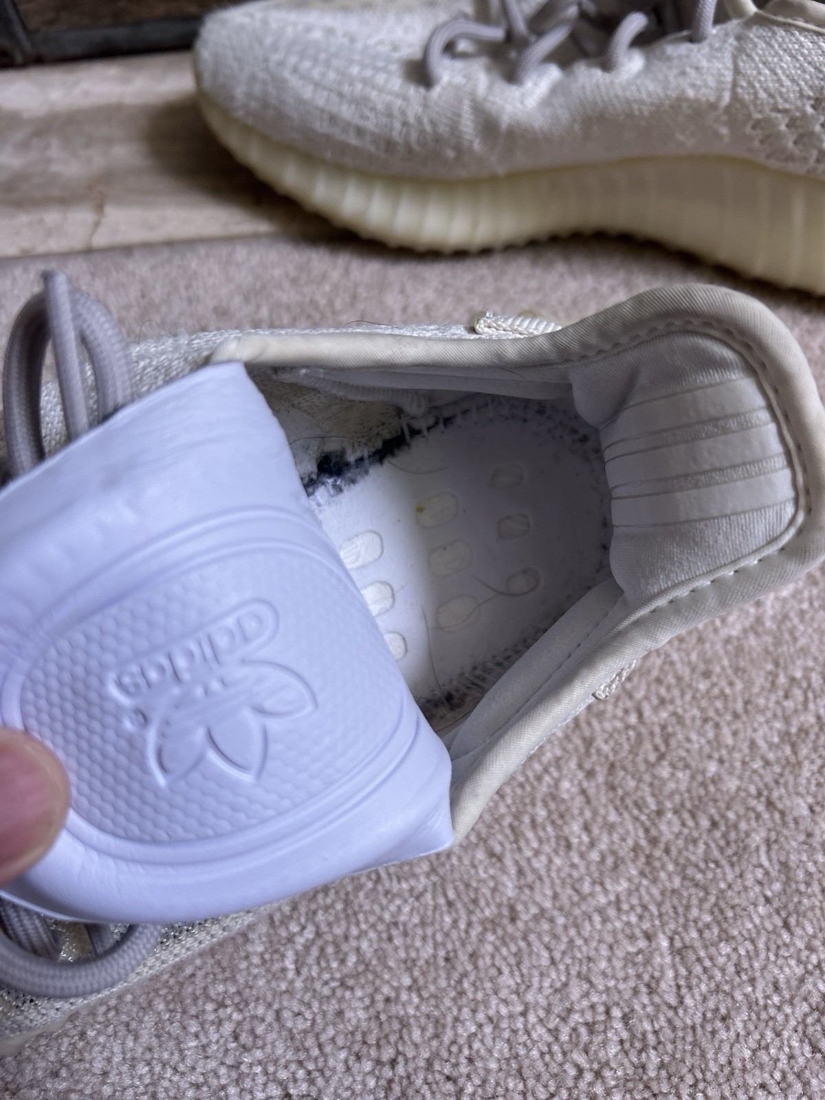 ADIDAS “Yeezy Boost 350 V2” bone white shoes – size 9