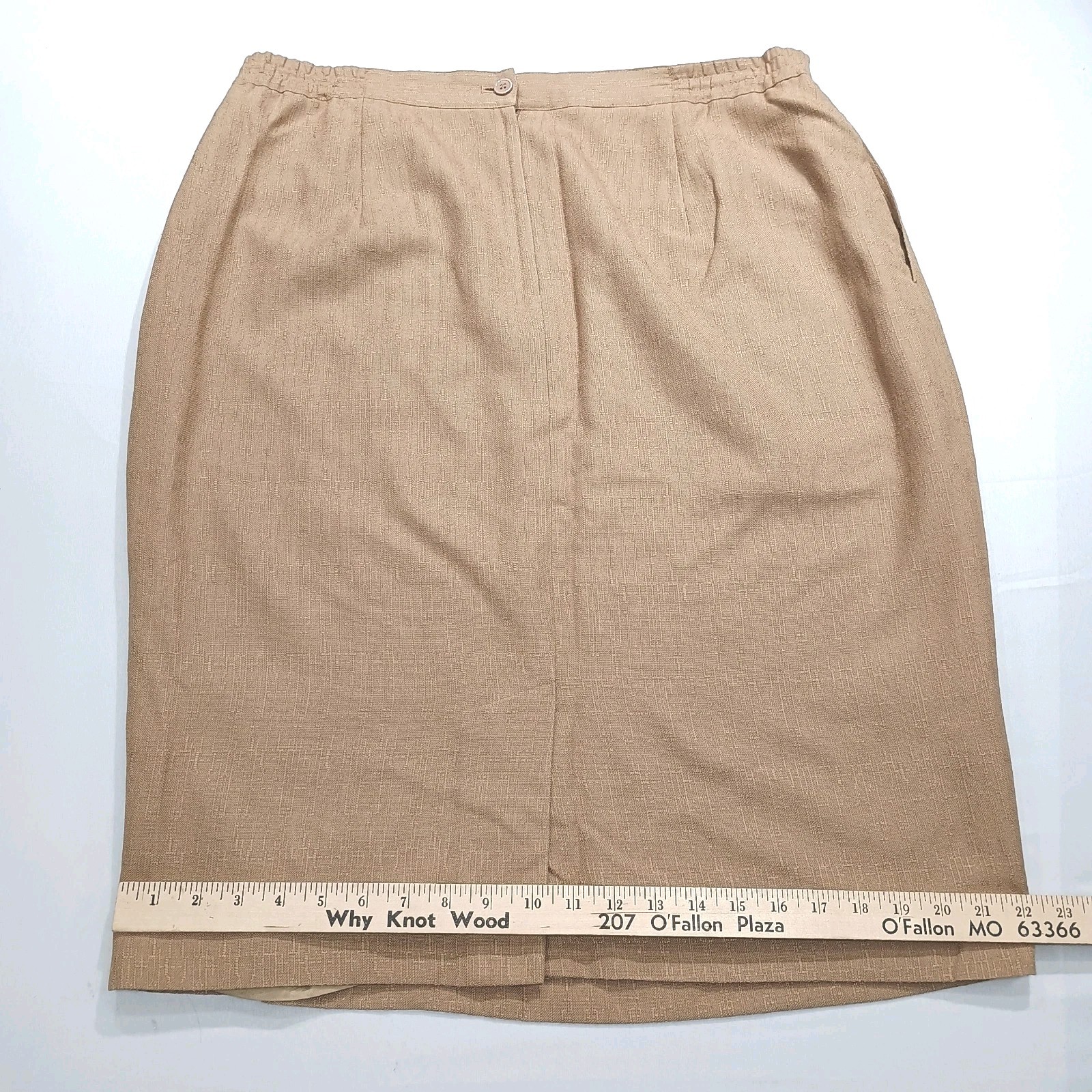 Amanda Smith II Brown Pencil Skirt Size 16W Office Career Wear Vintage
