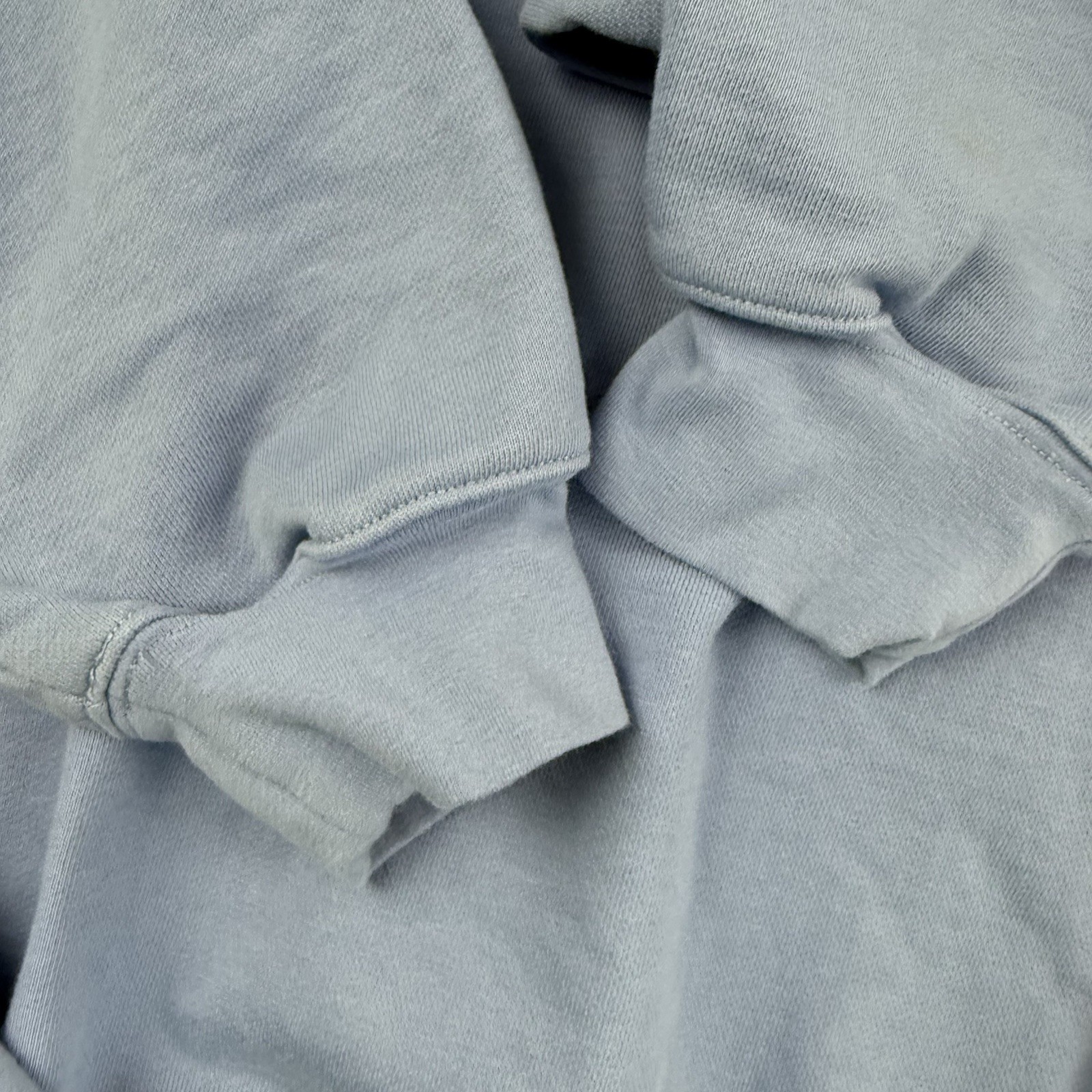 The Mayfair Group BE NICE! Graphic Sweatshirt L/XL Blue Oversized Collar