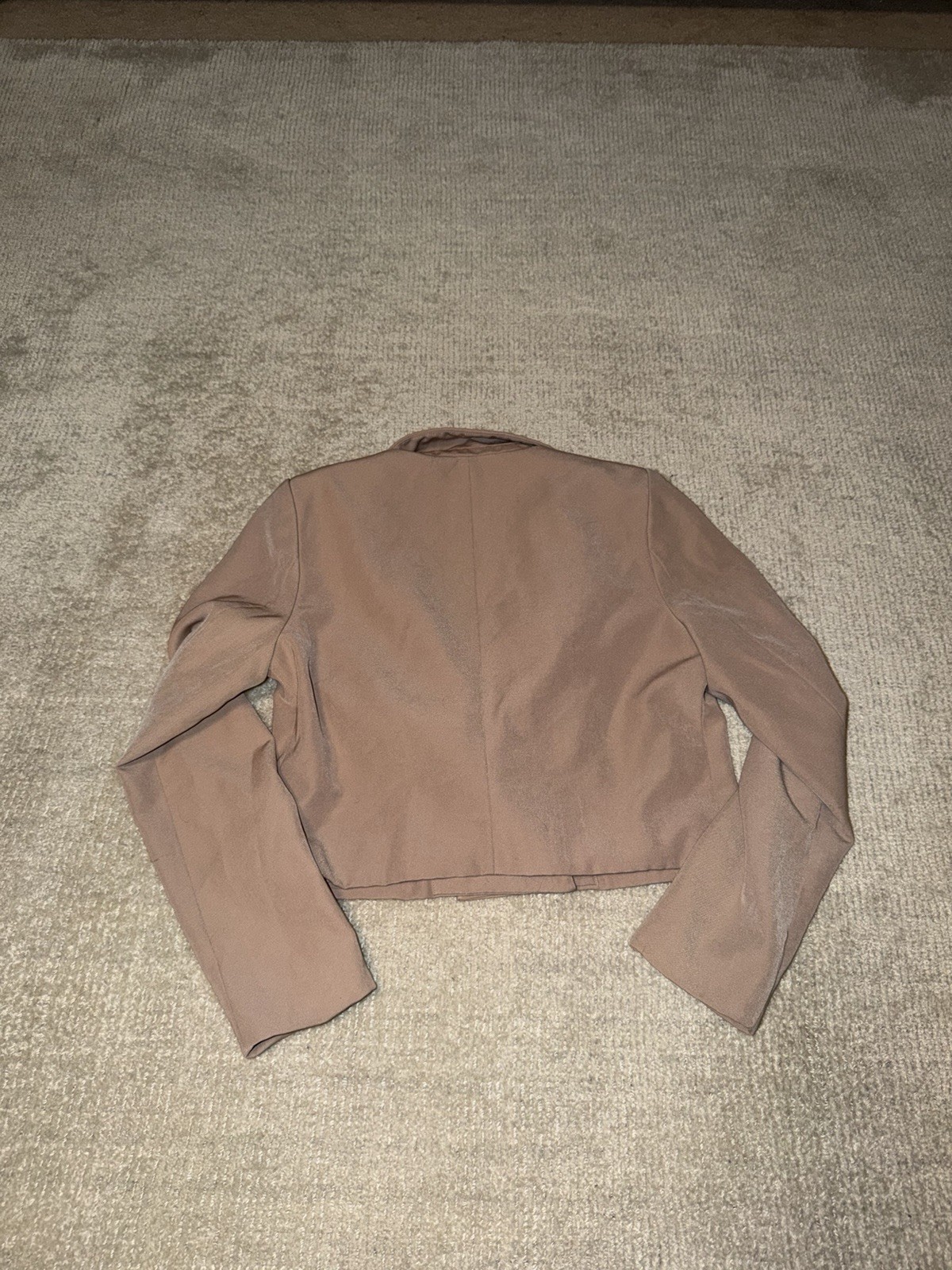 7 For All Mankind Los Angeles Pink Cropped Lined Blazer Jacket | Size M