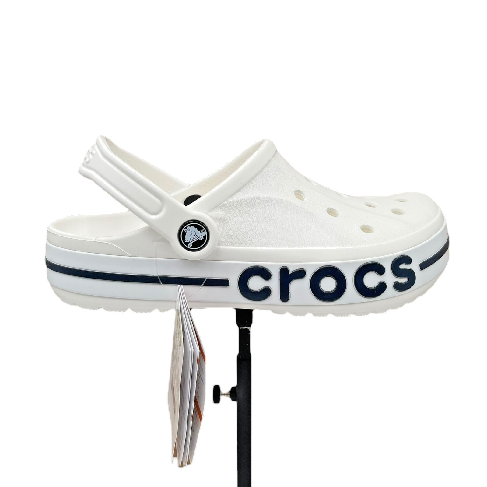 Crocs Bayaband Womens Slip-on Clogs Size 9 White Navy Water Friendly Lightweight