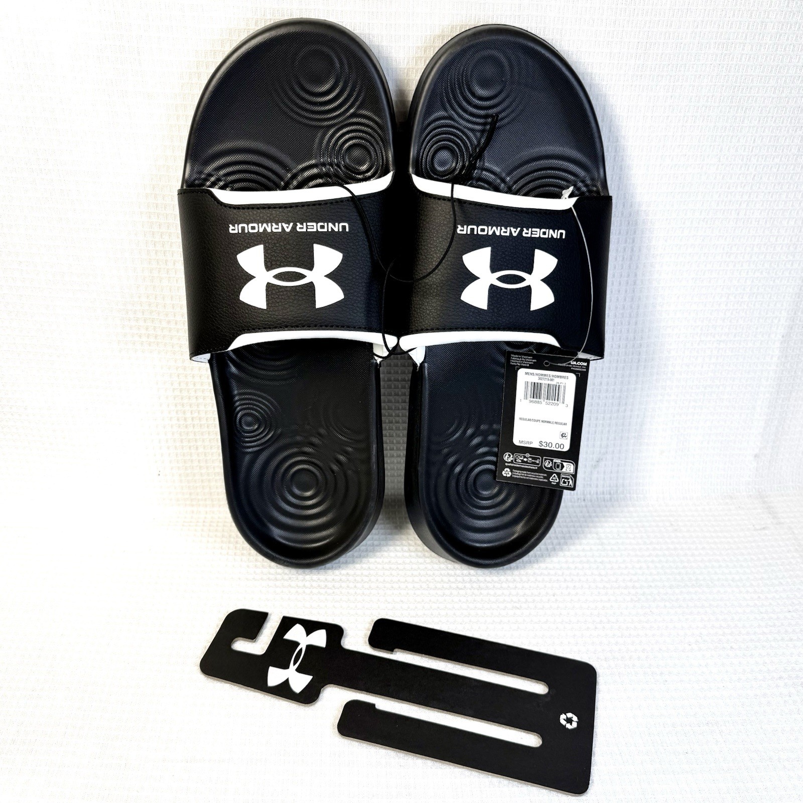 Under Armour Ignite Select Slide Sandal – Black / White Size 13 – NEW