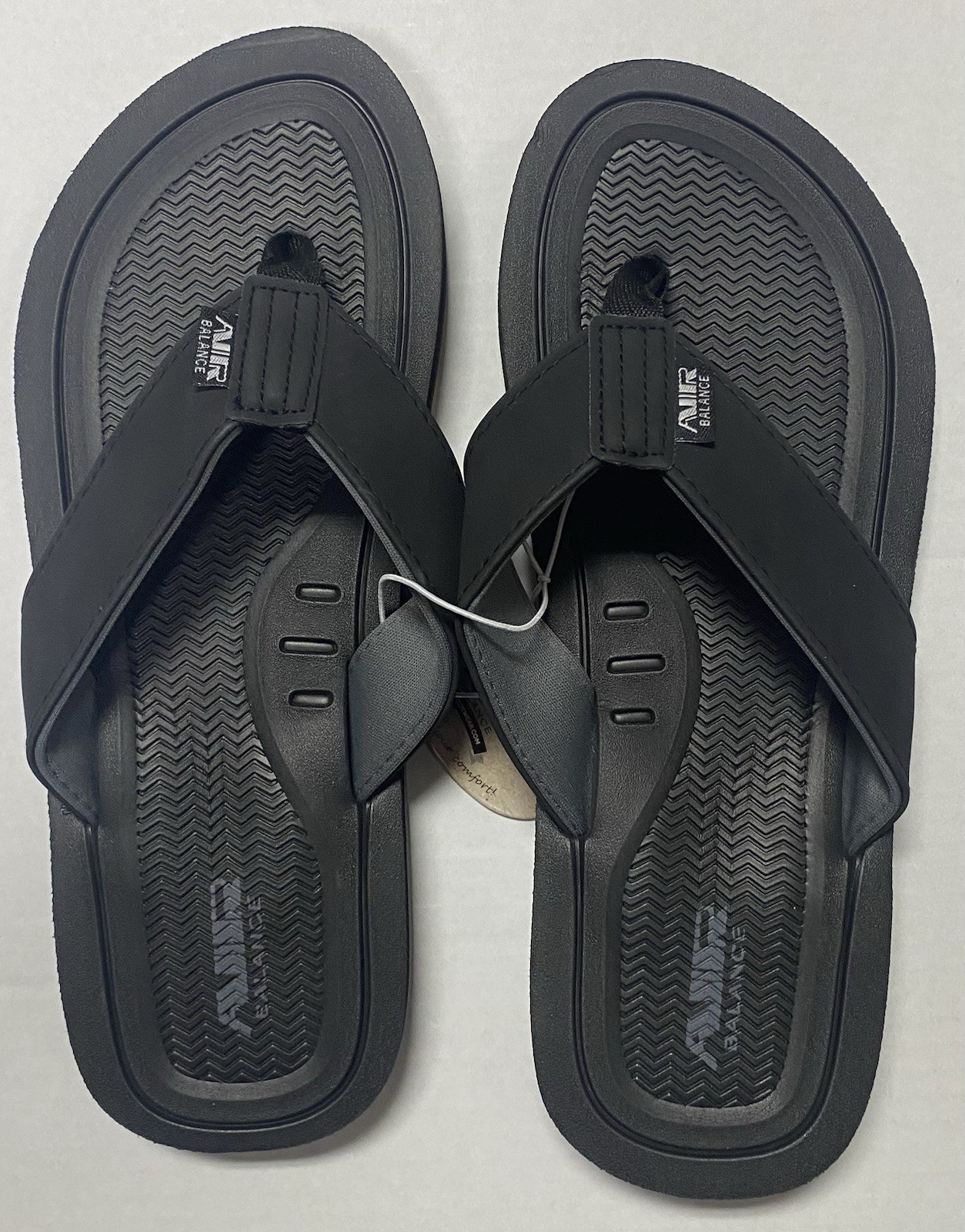 Air Balance Black Flip Flops Sandals Men’s Size 8 9 10 11 12 13 New
