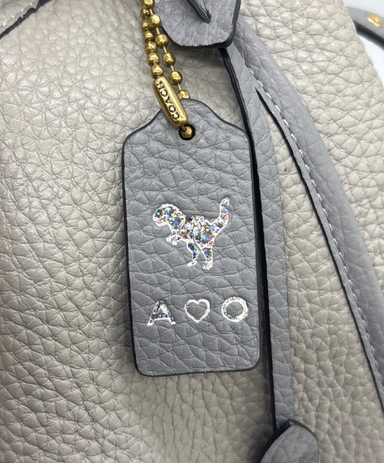 COACH LORI Handbag C6627 Tote bag SHOULDER BAG Leather Grey Women’s Auth