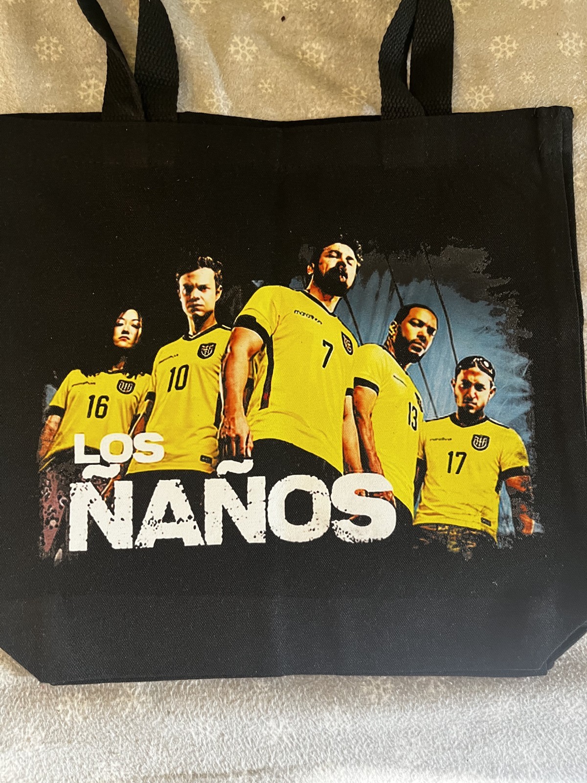 Ecuador Los ñaños Reusable Tote Bag Shopping Bag Black 13″ x 11.5″ New