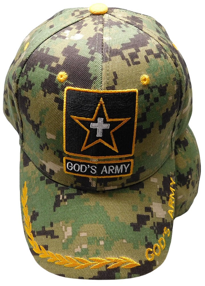 God’s Army Star Cross Marpat Digital Camouflage Adjustable Embroidered Cap Hat