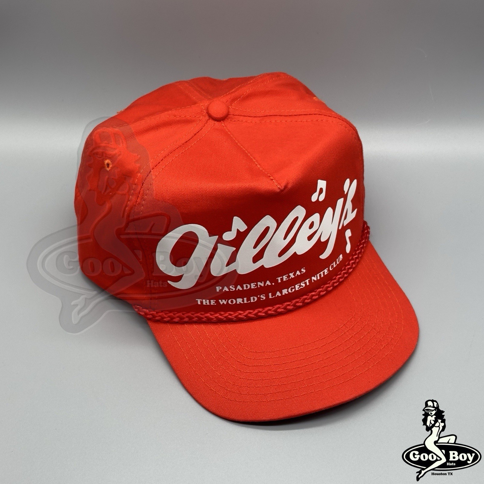 Gilley’s Urban Cowboy Hat Vintage Red Trucker Rope Cap. 80s Texas Western Wear