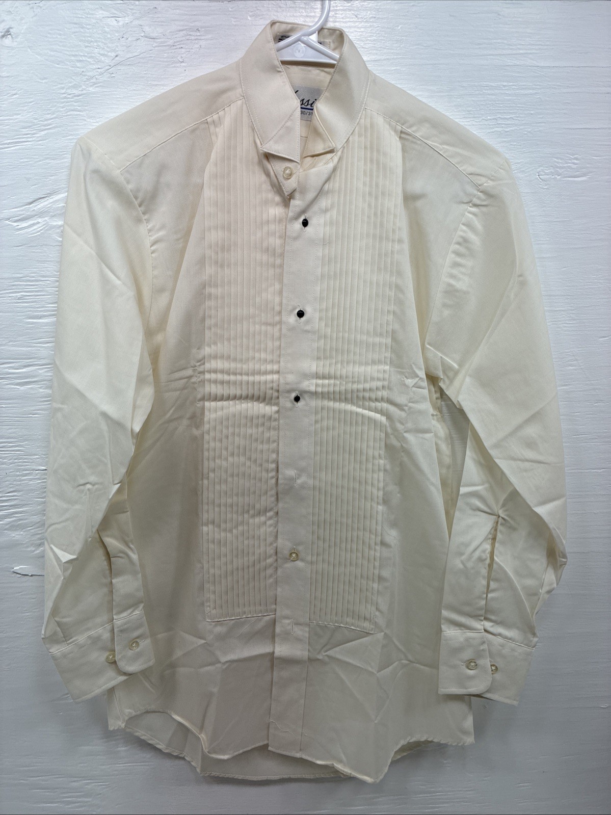 New Classix Yellow Long Sleeve Button Up English Short 30/31 XS X-87
