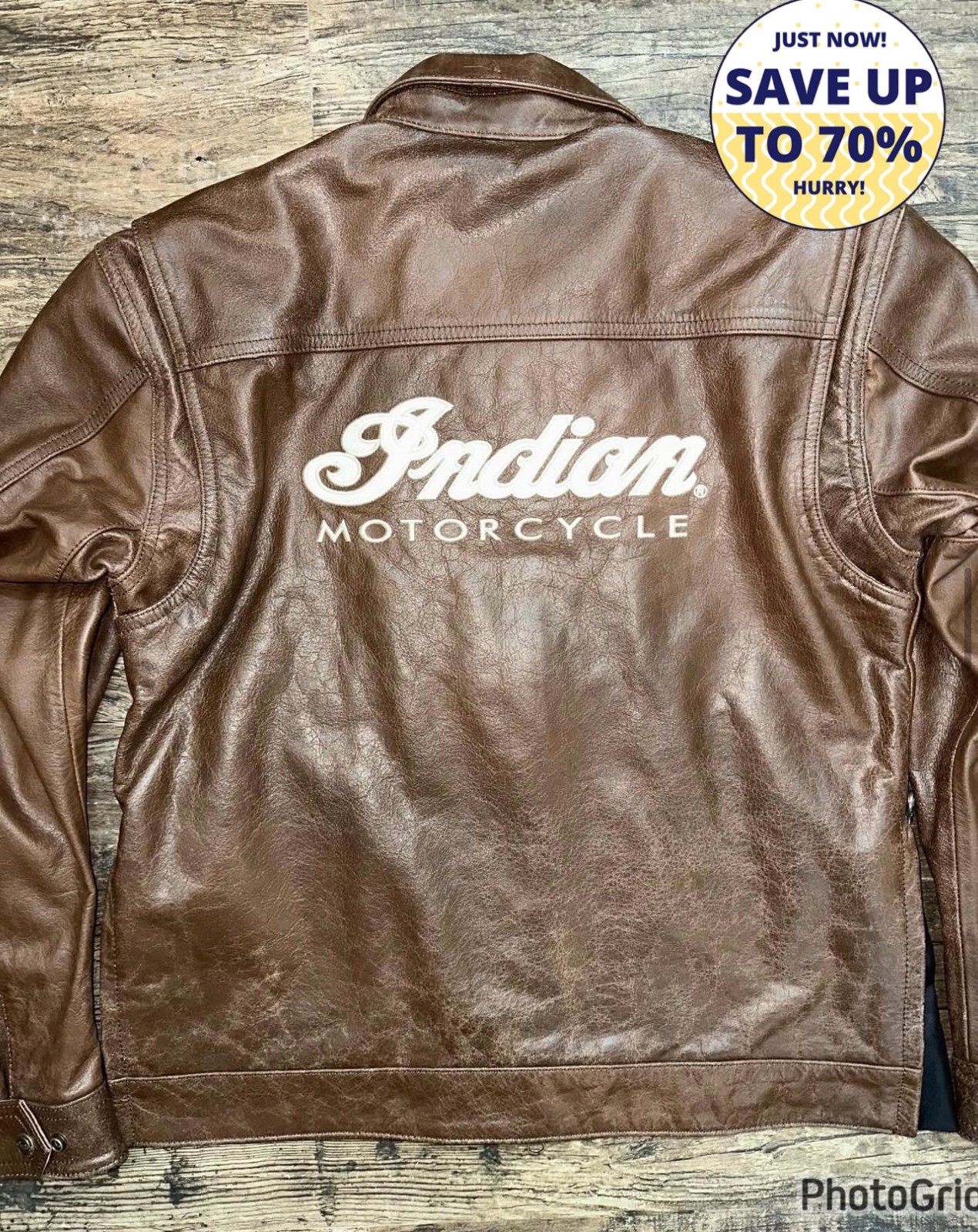 Mens Indian Motorcycle Jacket Biker Real Cowhide Leather Jacket