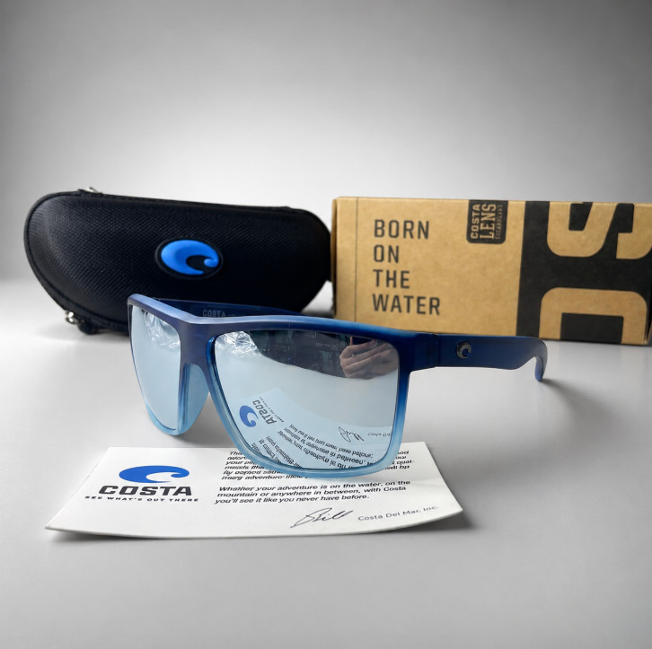 NEW Costa Del Mar Rincon Sunglasses Blue Fade Silver Mirror 580P Polarized HOT