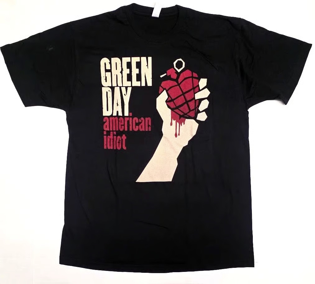 GREEN DAY T-shirt American Idiot Punk Rock Tee Adult Men’s Black New