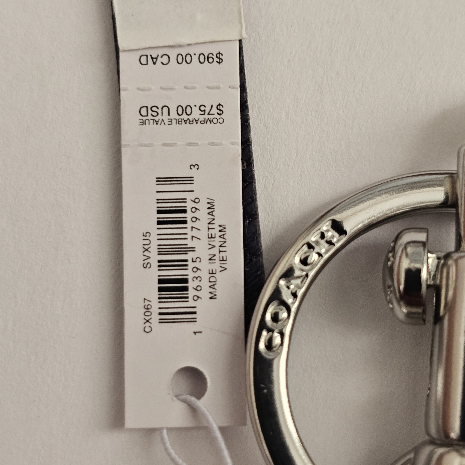 Coach ~ Mini Nolita Bag Charm In Signature Canvas White/Chalk CX067 NWT