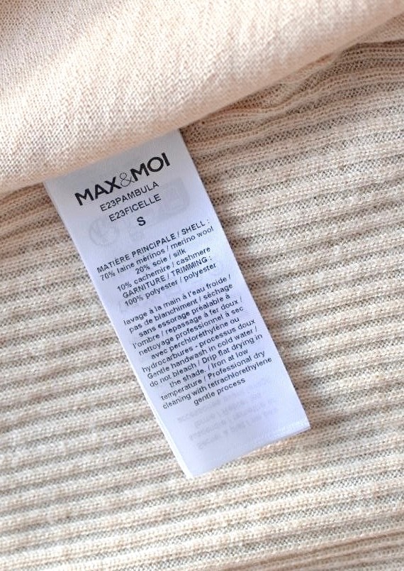 Max&Moi Wool Silk and Cashmere Set Cardigan and Top Size S