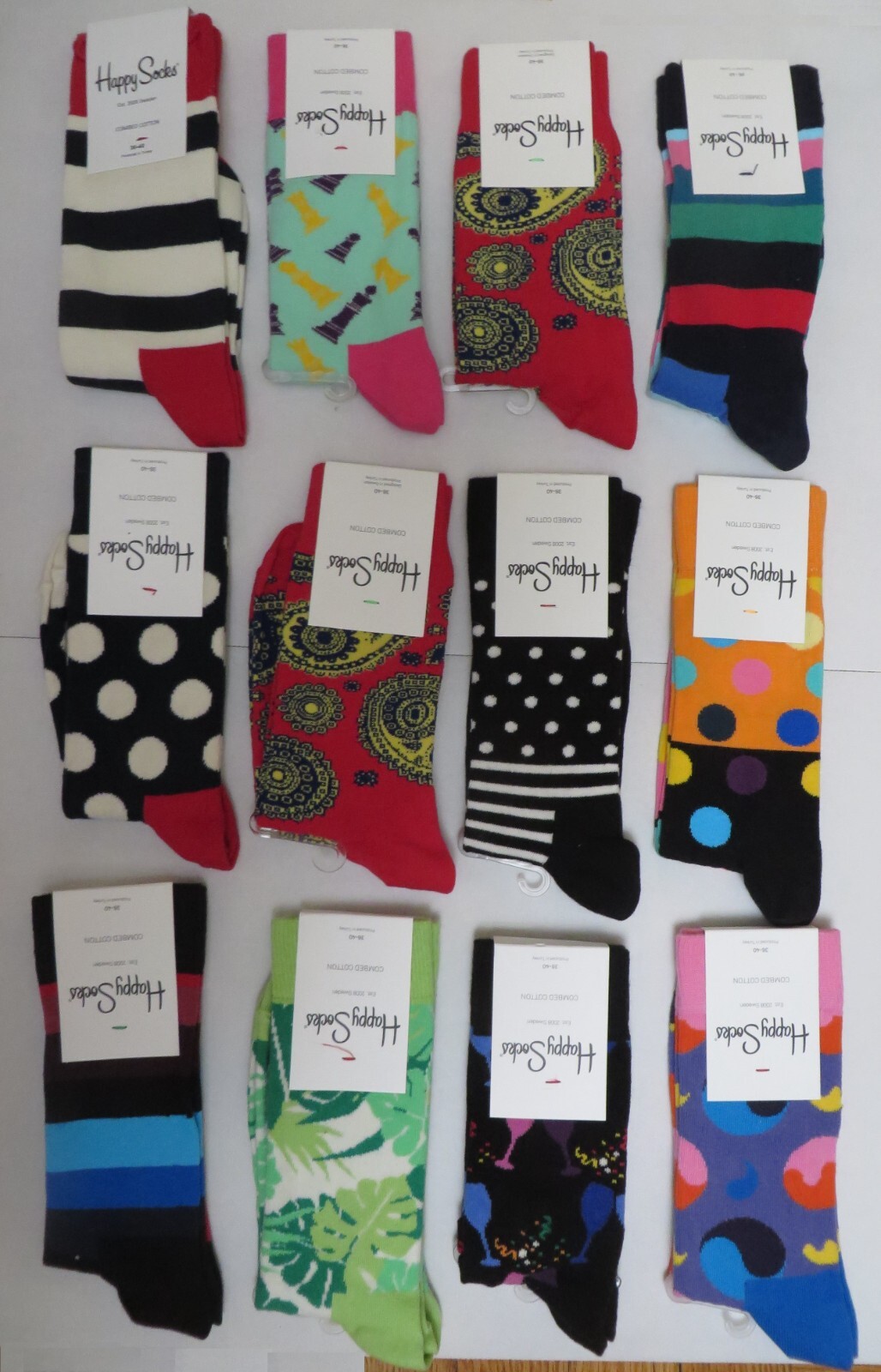 Happy Socks Women’s Unisex Combed Cotton Sock, Size 5 1/2 – 9 1/2 – 1 Pack