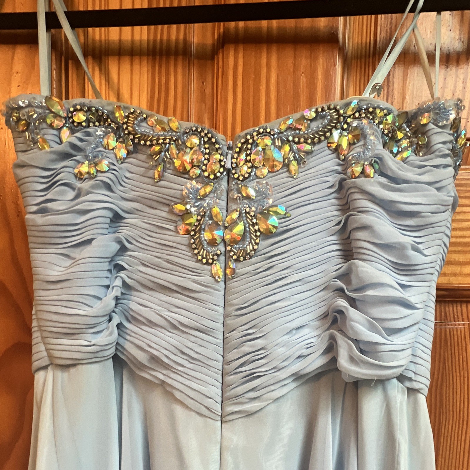 Mori Lee by Madeline Gardner Light Blue strapless Prom/Quinceanera Dress Sz 7/8