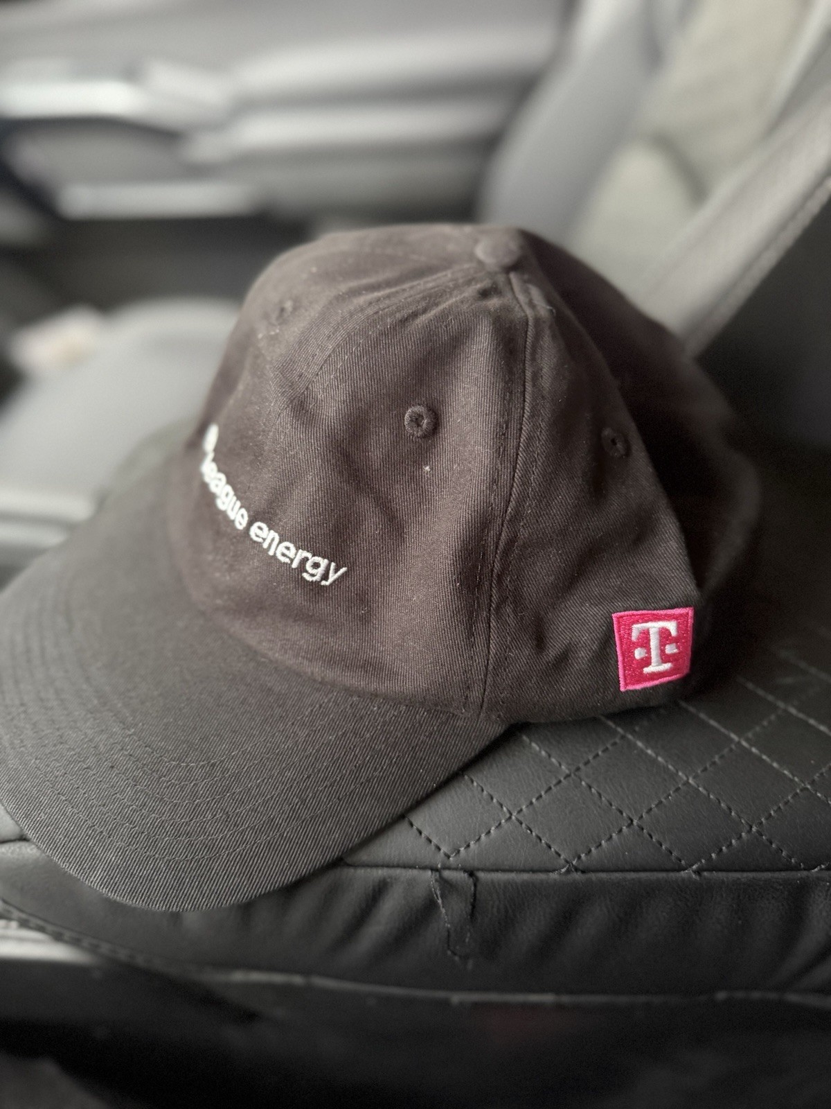 Set of 4 T-Mobile Tuesday Adjustable Baseball Hats Cap~ Embroidered Blk~ 4 NEW