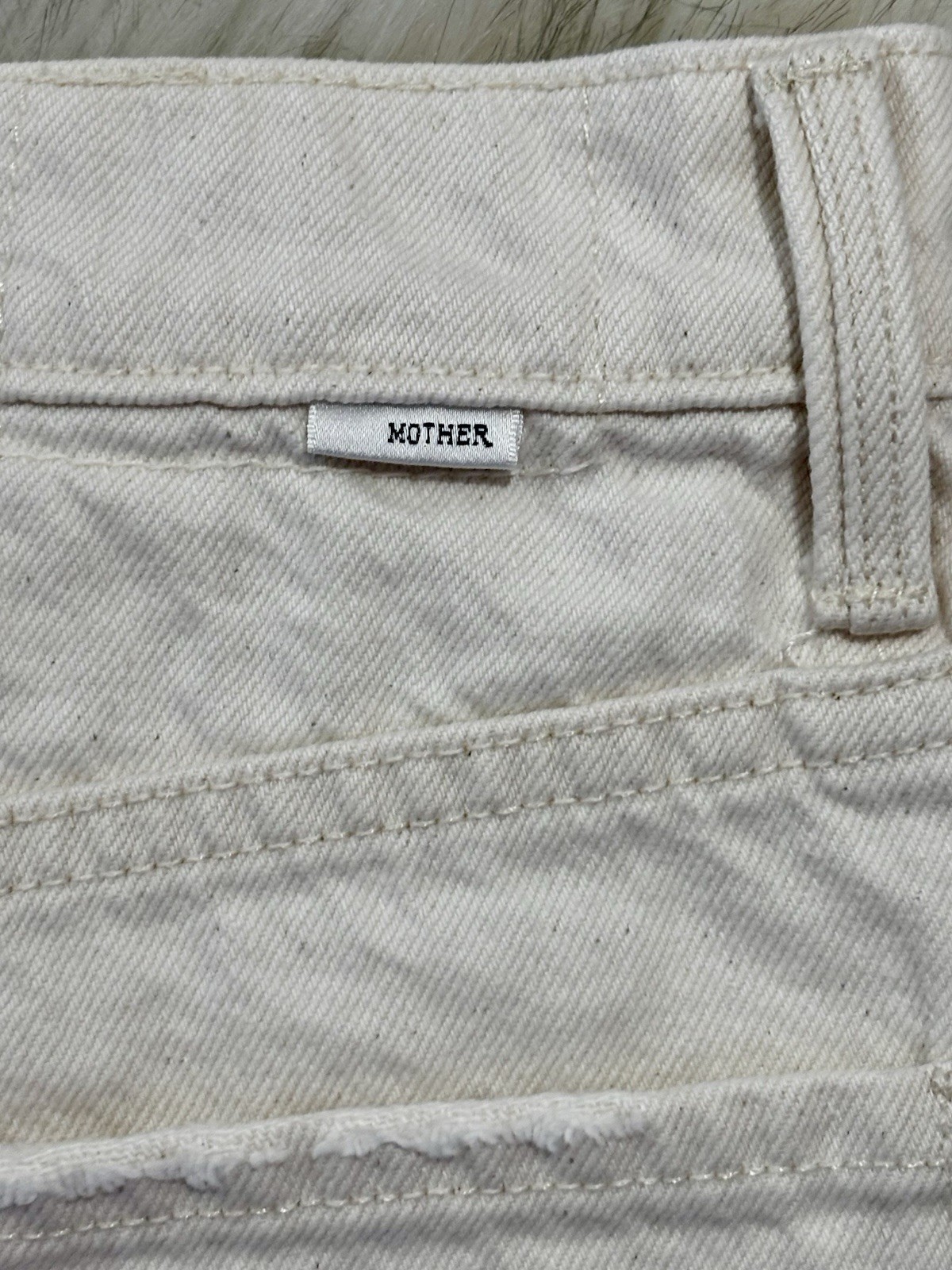 NWT MOTHER Dodger Fray Cut-Off Shorts Natural Selection Cream-colored SZ 27