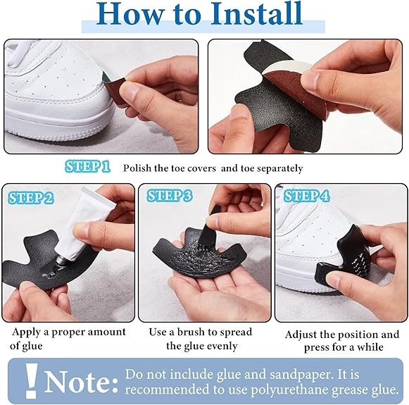 Bencailor Boot Toe Protectors 4 Pieces Boot Guards Work Boot Protector Work Boot
