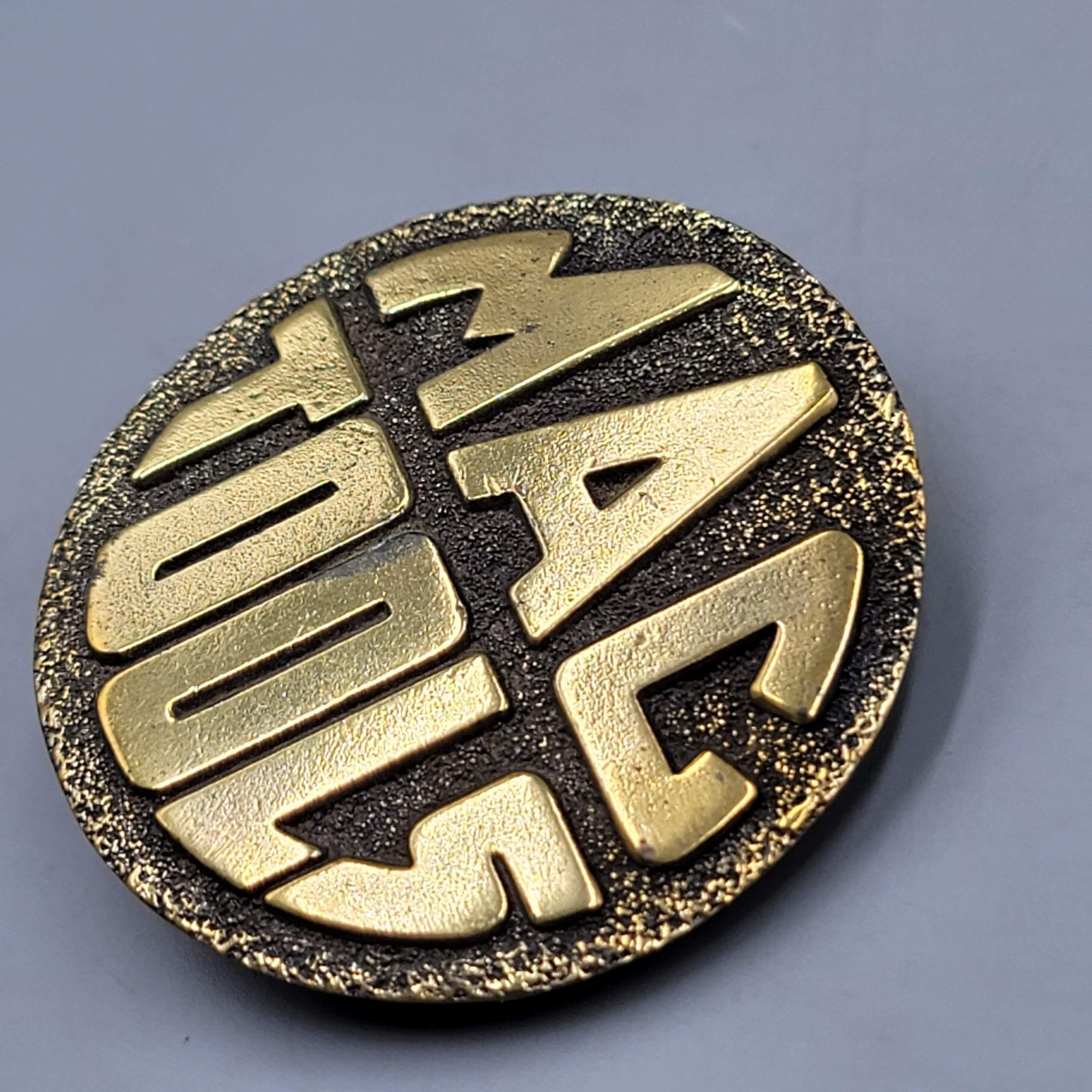 Vintage MAC Tools Belt Buckle Limited Edition Exclusive Round Brass 2.25 in