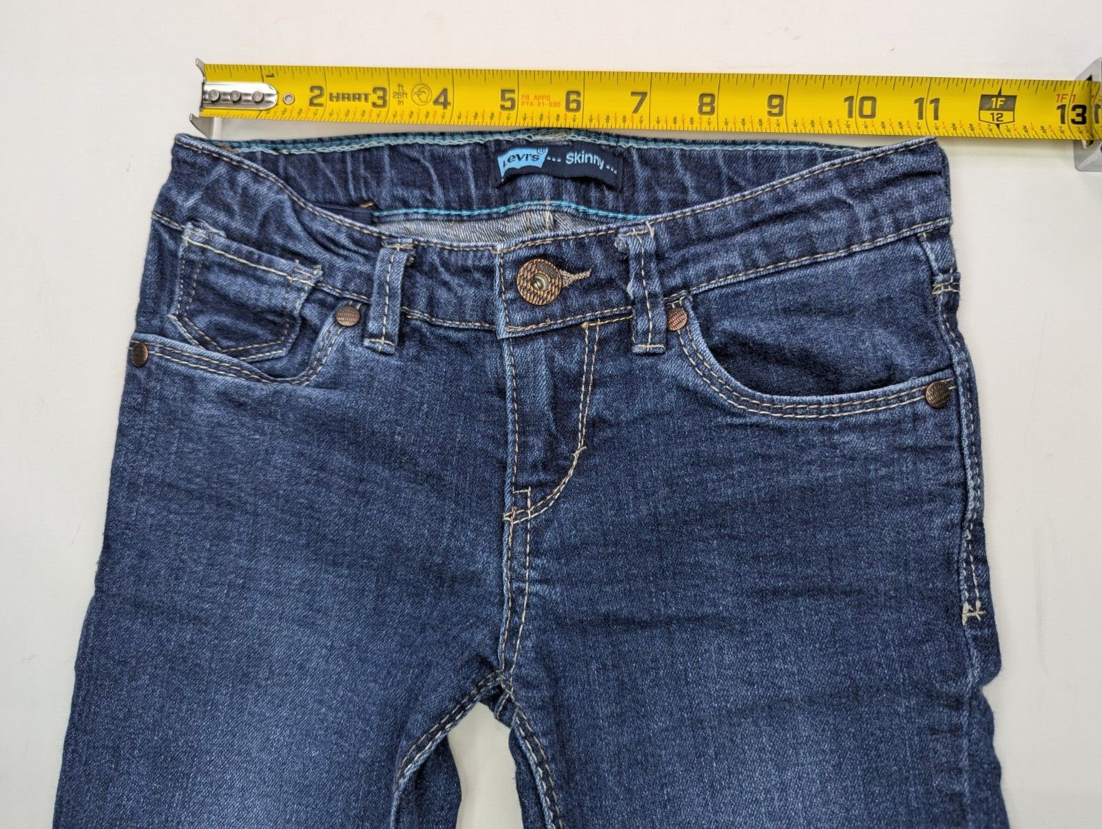 LOT x 3 = (2 x Levis) + (1 x Sonoma) Kids Jeans, Girls 7-Reg, Blue, Pink Skinny