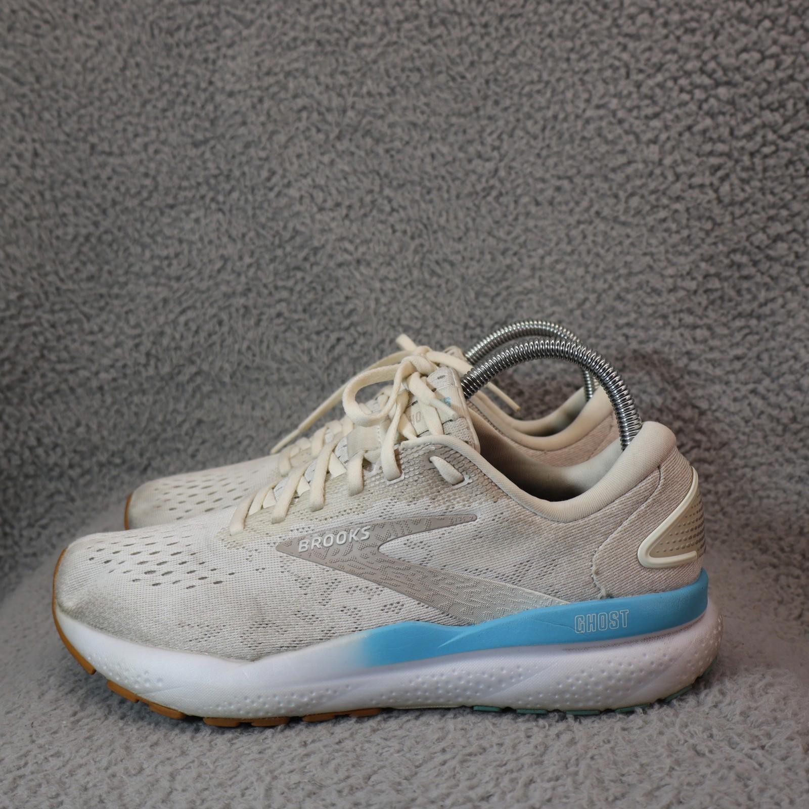 Brooks Ghost 16 Women sz 9 Coconut Chateau Gray Blue