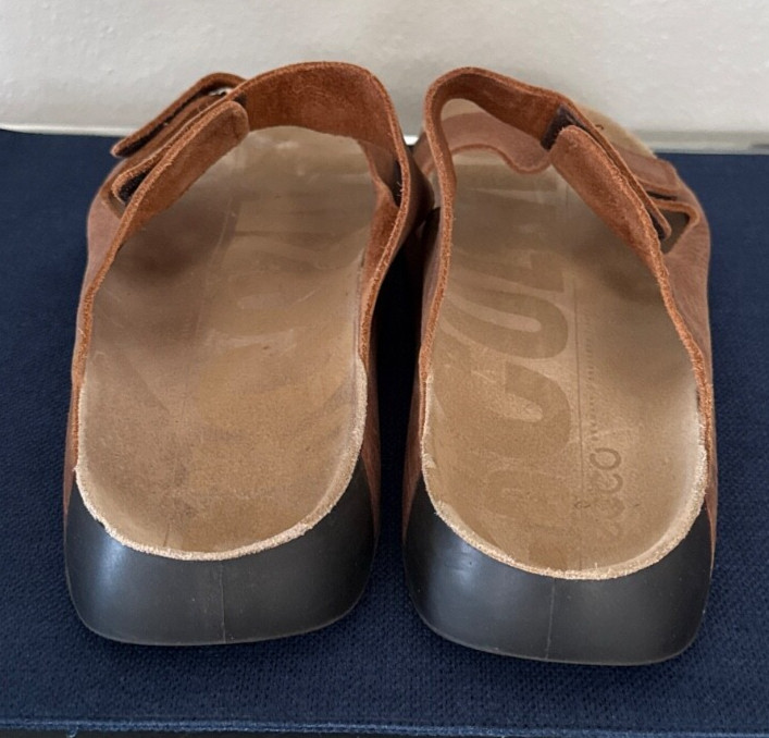 ECCO 2nd Cozmo Mens Light Brown Leather Sandals EU 46 US 12 – 12.5 Cosmo
