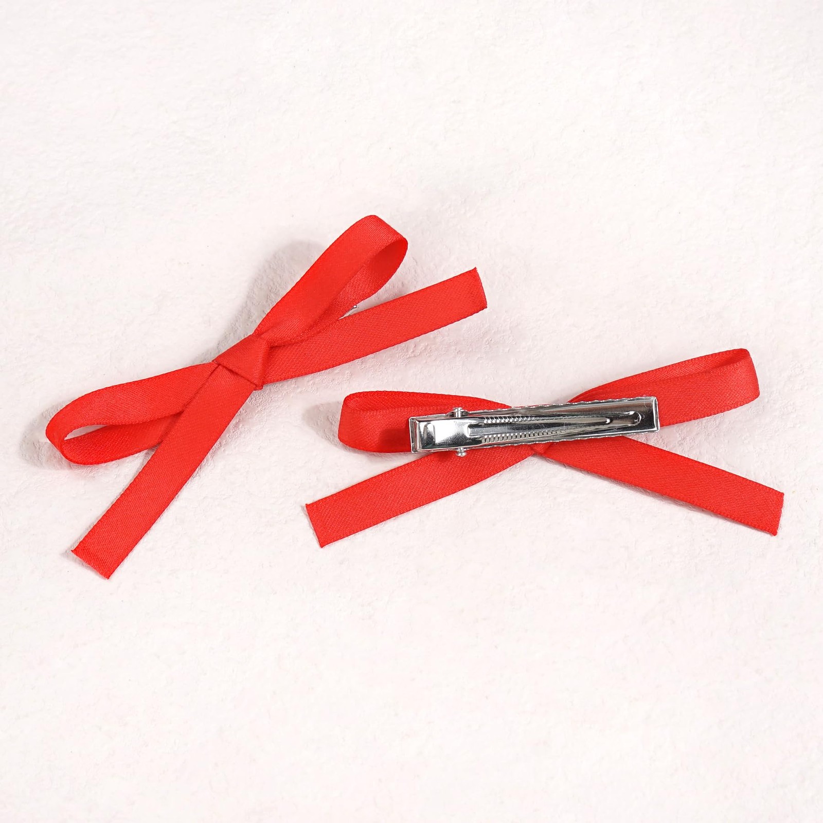 Ayesha Red Coquette Bows Clips – 10PCS Mini Hair 1 Count (Pack of 10), red