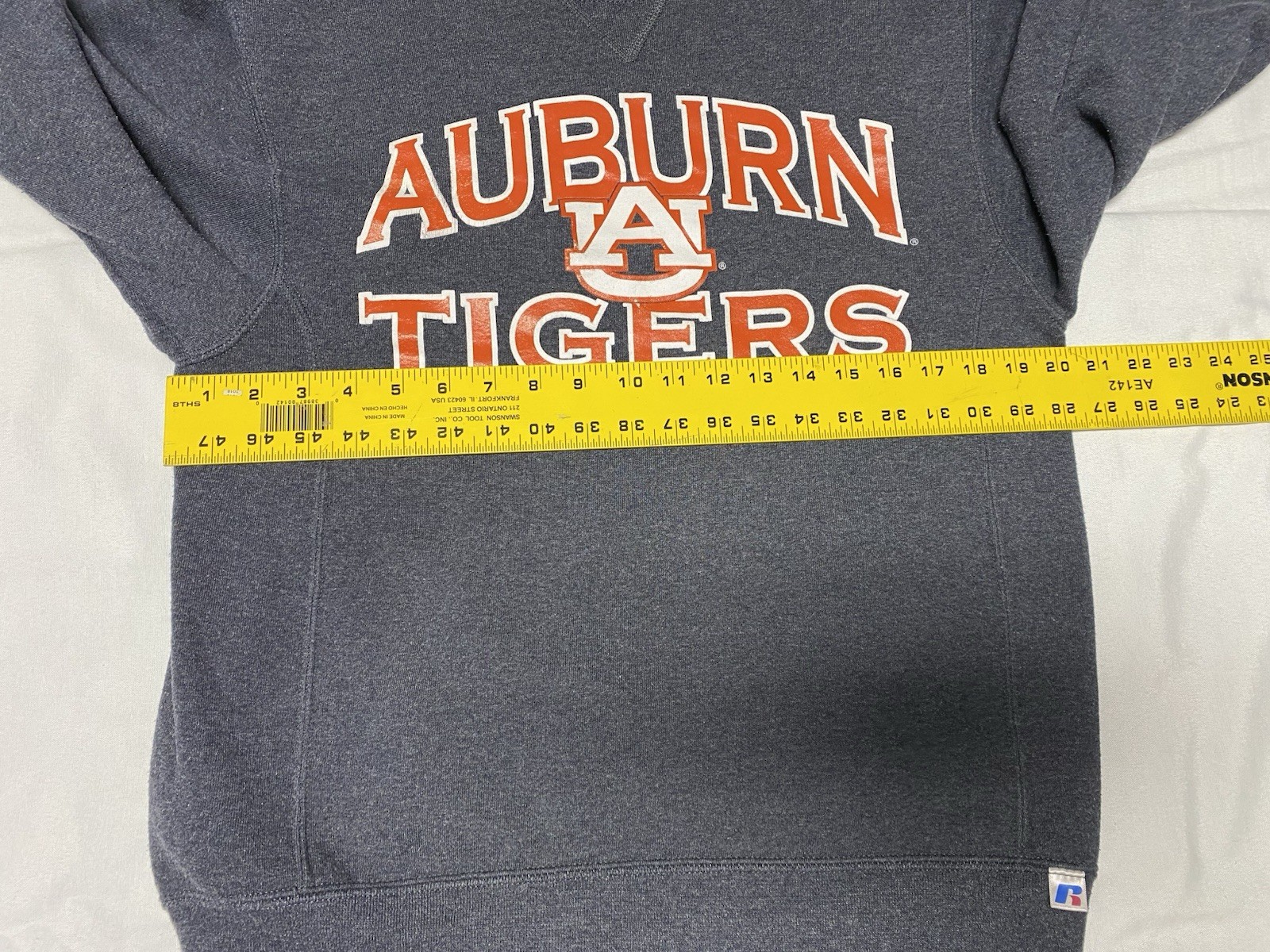 Vintage Auburn University Tigers Sweatshirt Blue Orange Russell Athletic Tag (T