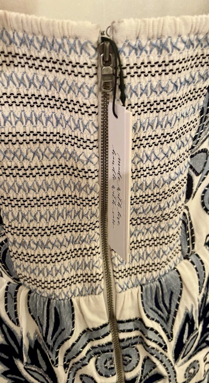 Alice + Olivia Kaiser Embroidered Canvas Mini Dress NWT $695.00 Sz 14
