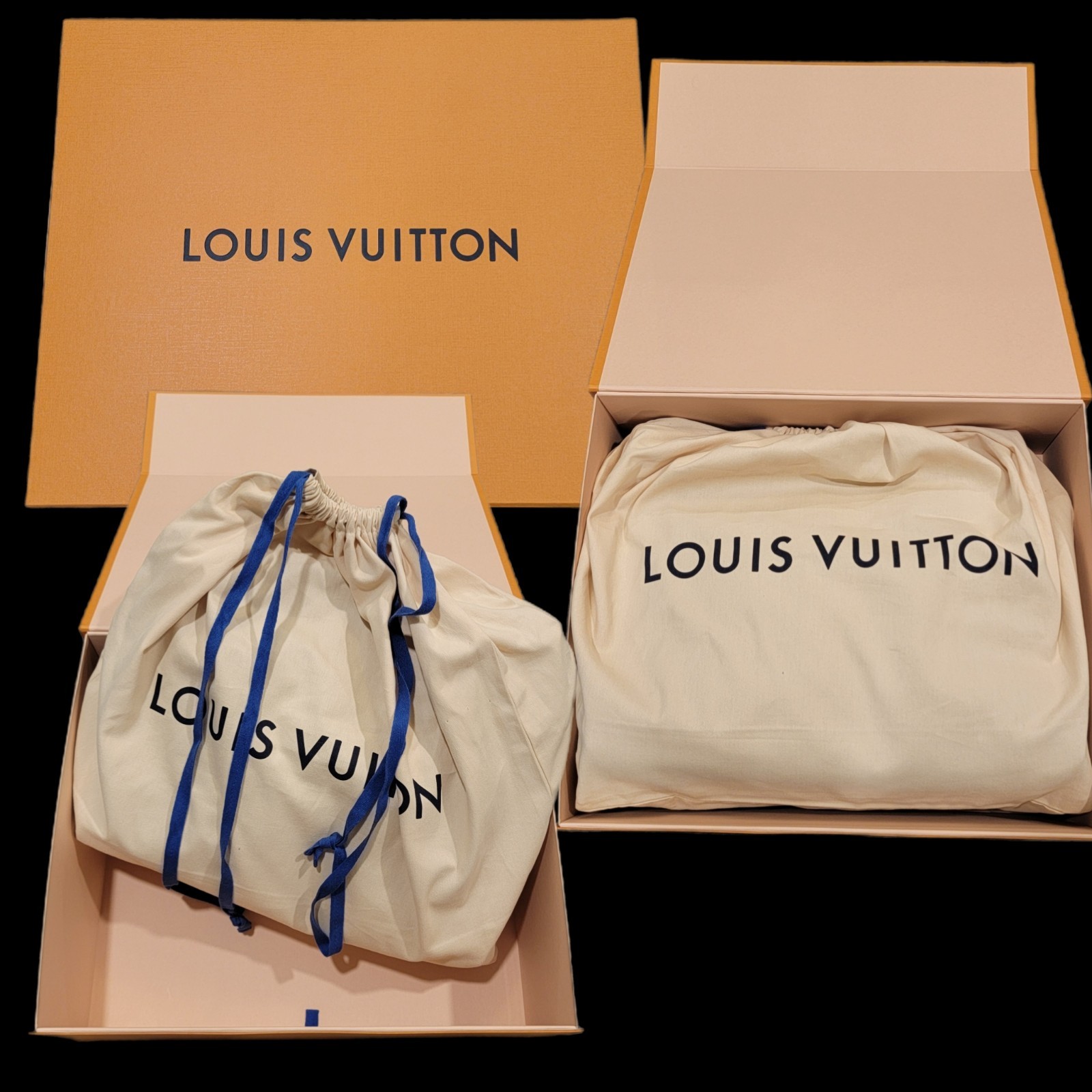 LOUIS VUITTON Artsy MM Monogram Empreinte Infini Blue Hand Bag Papers & Boxes
