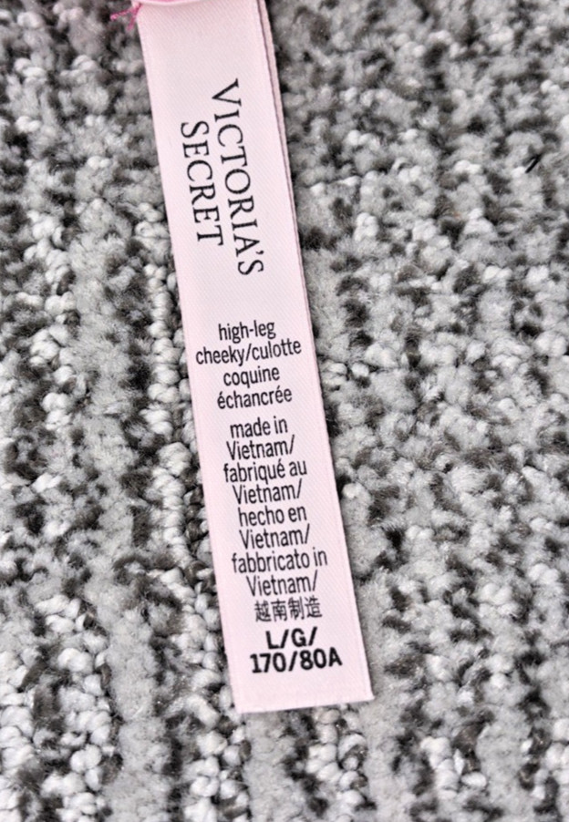 Victoria’s Secret Tease NWT Large Pink Sheer Stripe High Leg Cheeky Panty Sexy