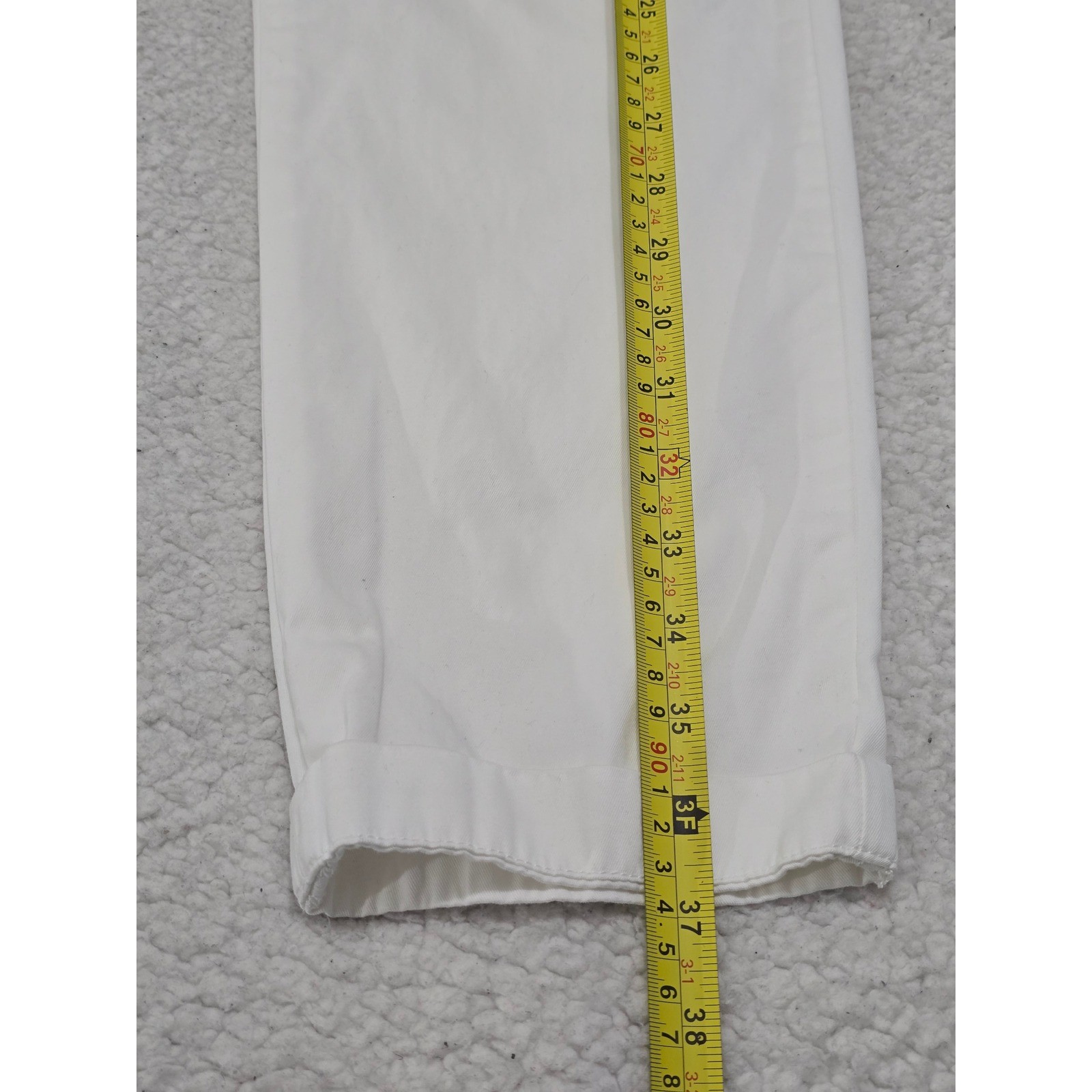 Ralph Lauren Sport Womens White Cotton Chino Pants Size 10 Embroidered Pony Logo