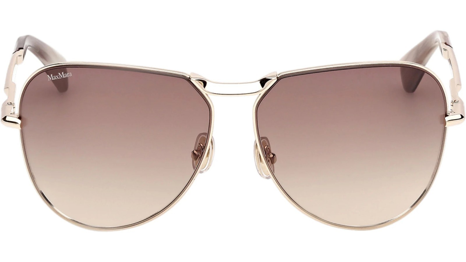 NEW MAX MARA MM0134 32F GOLD/BROWN GRADIENT AUTHENTIC SUNGLASSES 59-13-125