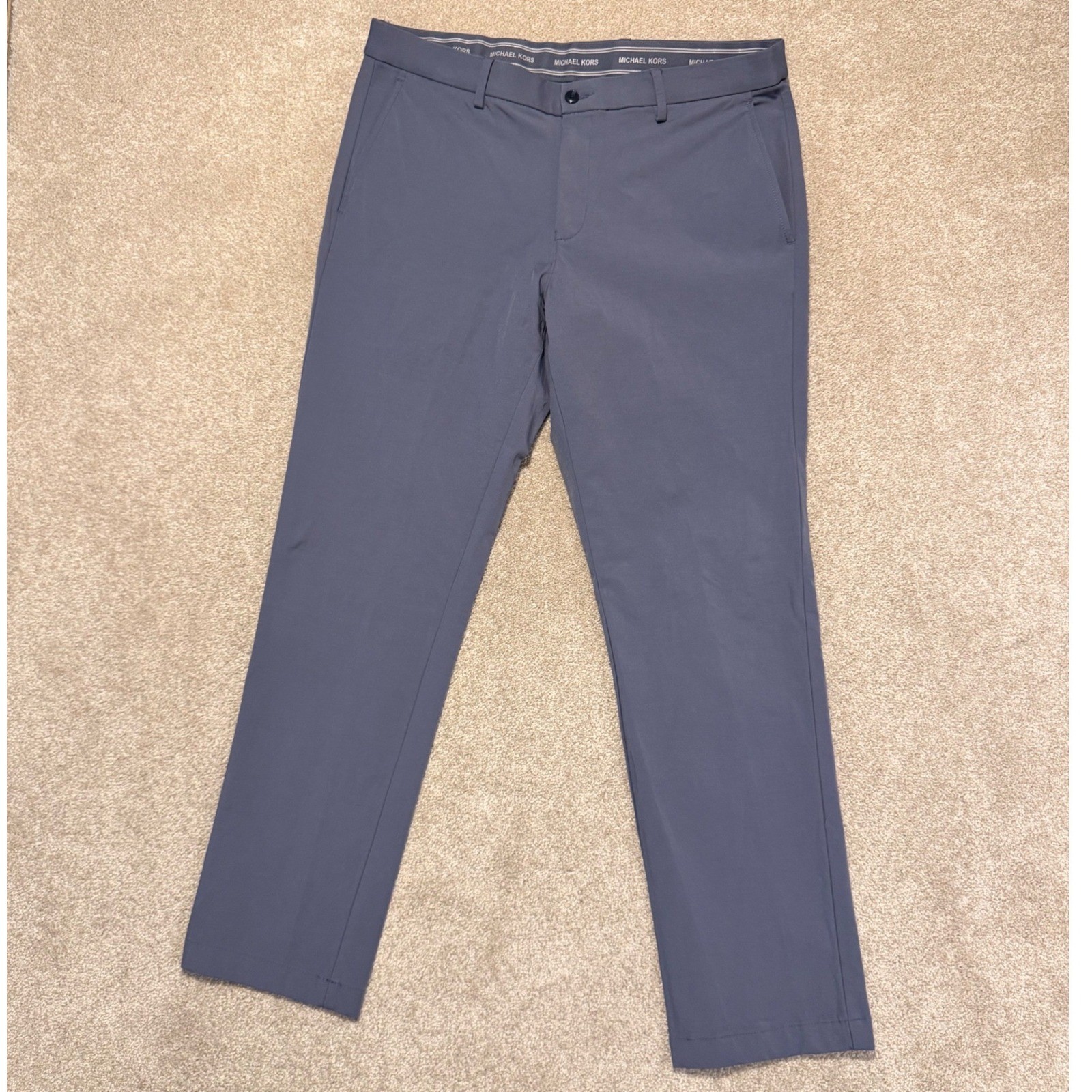 Michael Kors Pants Mens 34×30 Blue Performance Stretch Slim Fit Chino P34W X30L