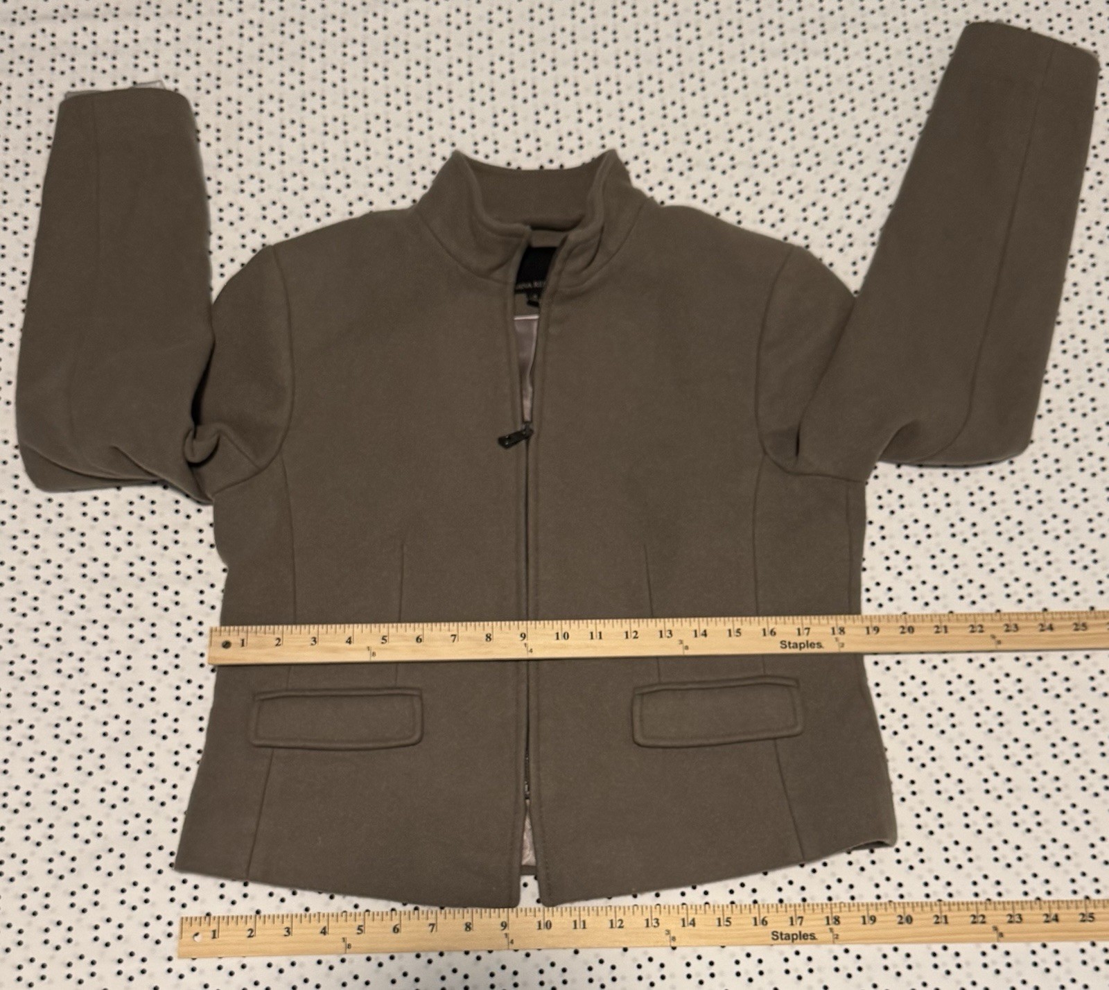 Banana Republic Mario Bellucci Wool Blend Coat Jacket Camel/Brown w/Full Zipper