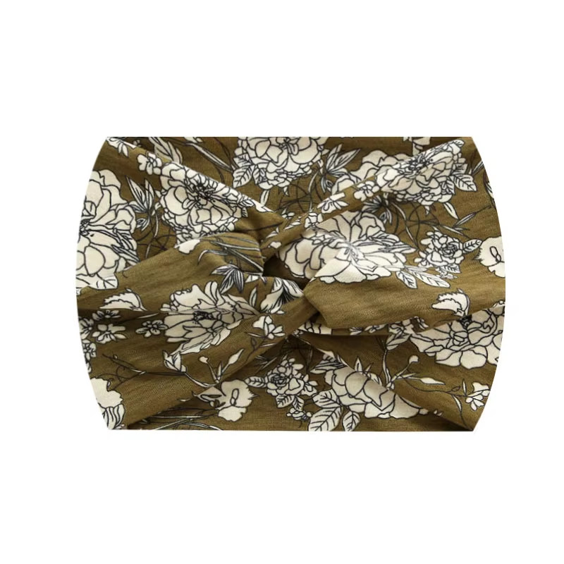 Widening 18CM Stretch Printed Sports Sweatband Headband Headscarf Hairband Hair