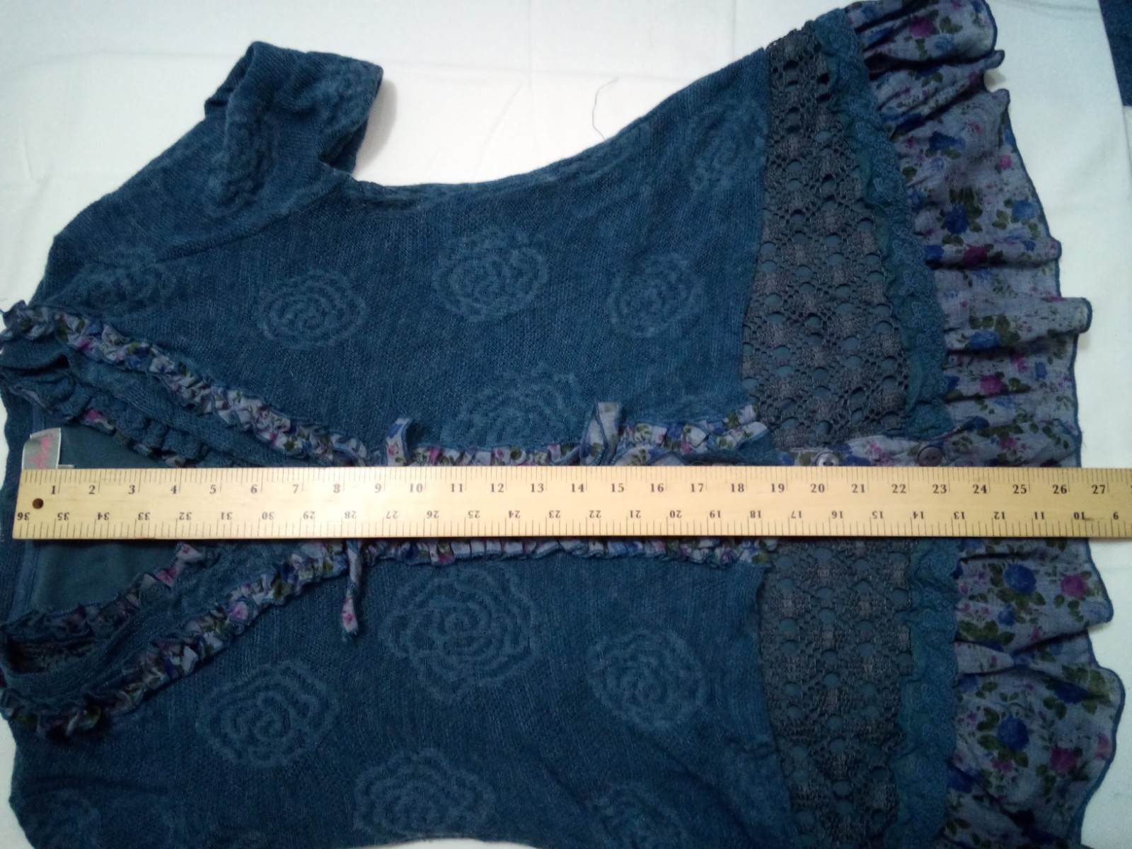 Pretty Angel Cardigan Sweater Womens S Blue Whimsigoth Dark Fairy Grunge