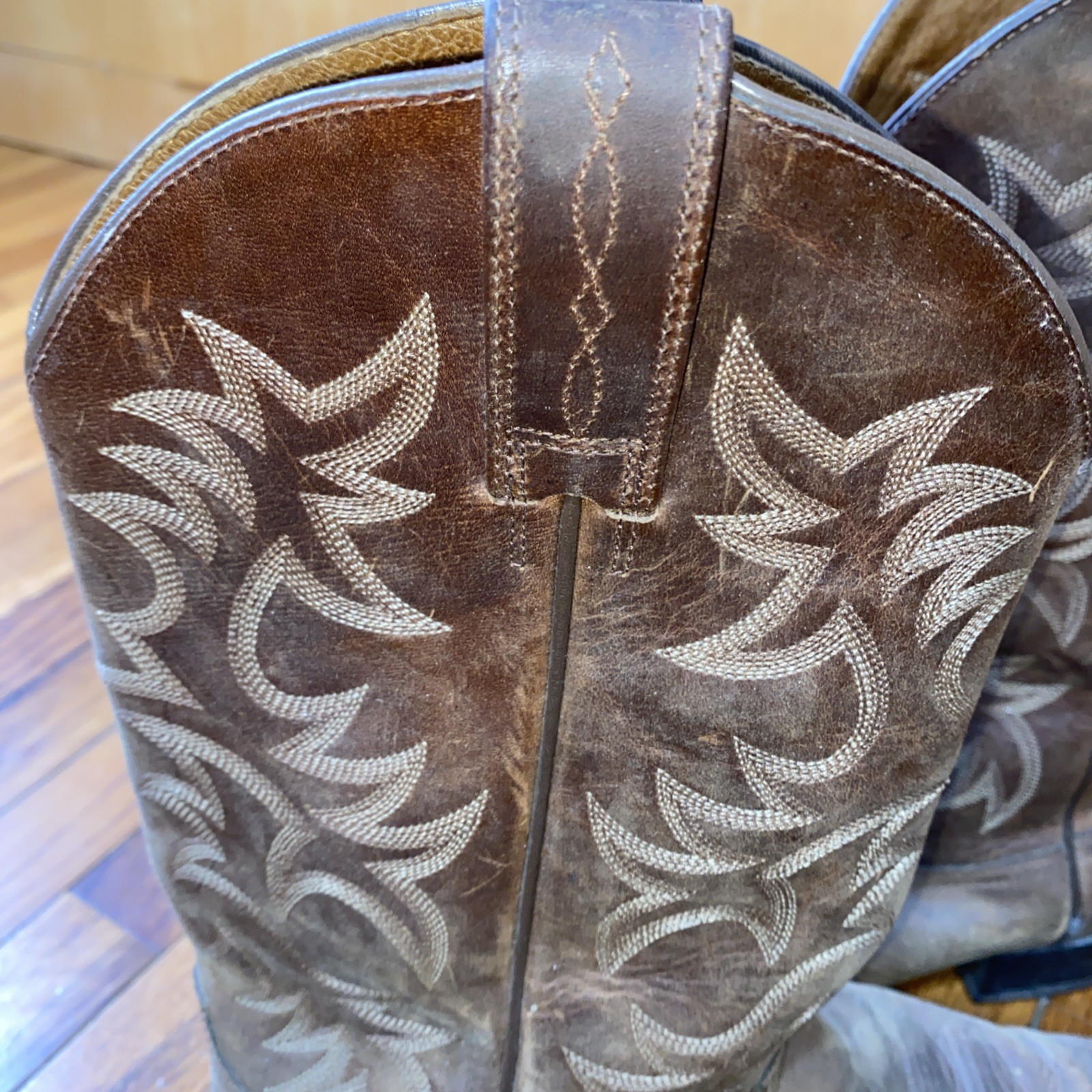 ARIET Heritage 34725 Cowboy Boots Western Brown Leather Mens Size 10D