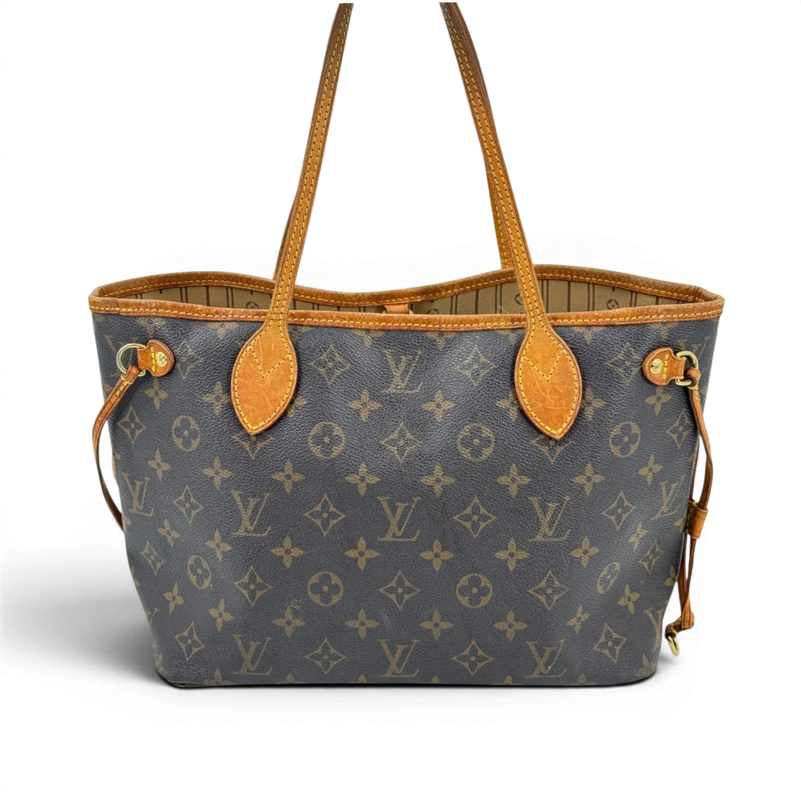 LOUIS VUITTON Neverfull PM Monogram Brown Shoulder Tote Bag M40155 KD433
