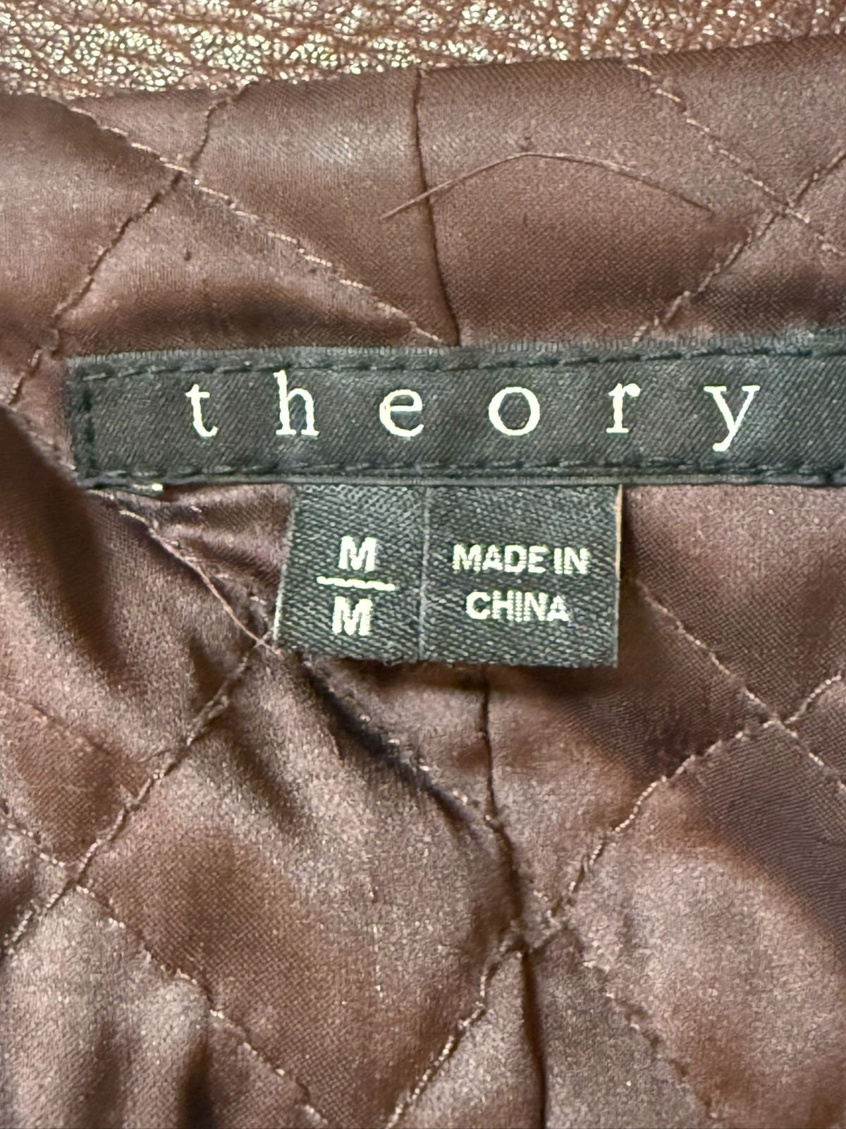Theory Macha Juno Brown Lamb Leather Moto Jacket | Women’s Medium