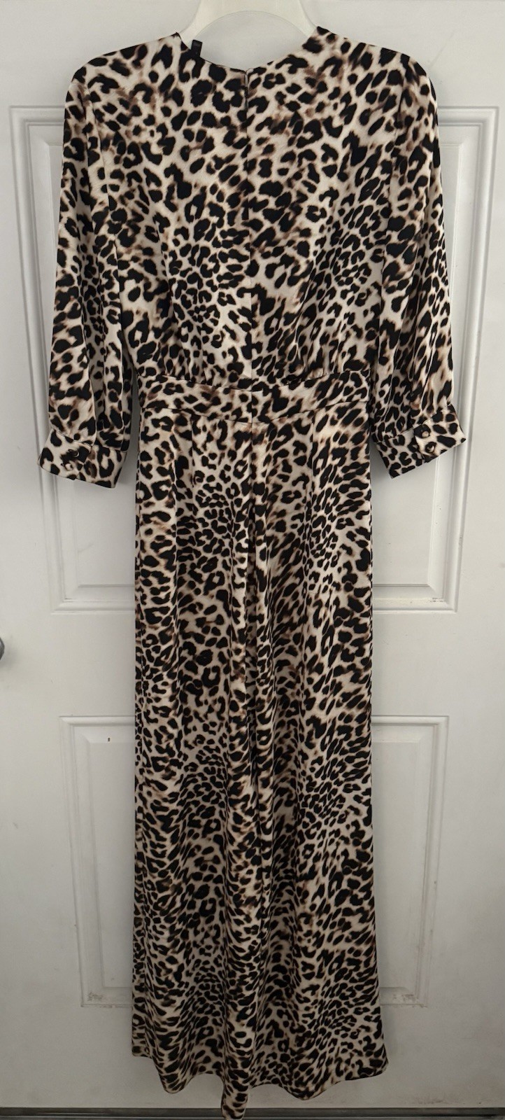 BCBG MAXAZRIA Neutral Classic Leopard-Print Jumpsuit Size XXS MSRP: $328.00