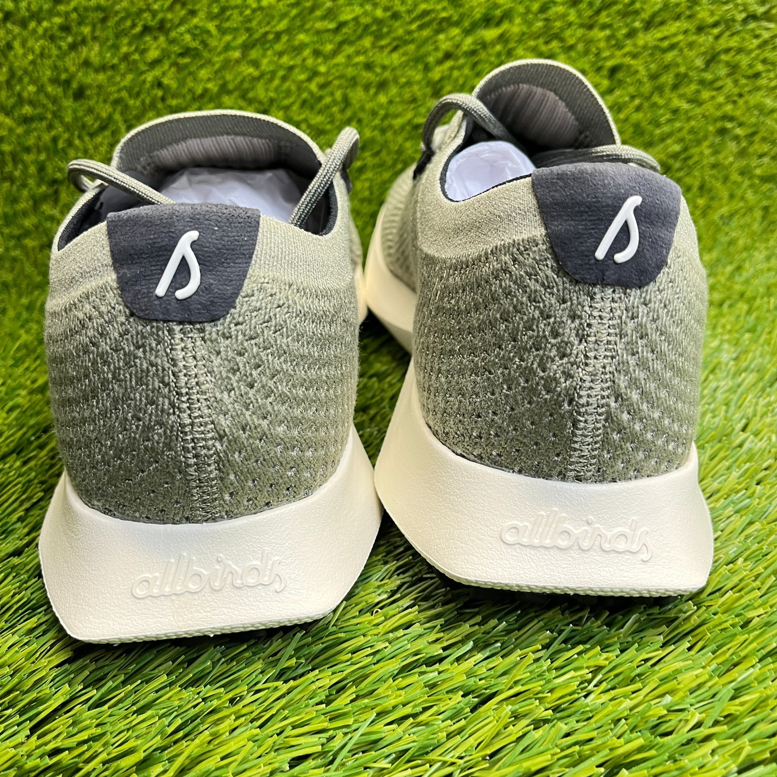 Allbirds Tree Dasher 2 Mens Size 13.5 Rugged Green White Running Shoes Sneakers