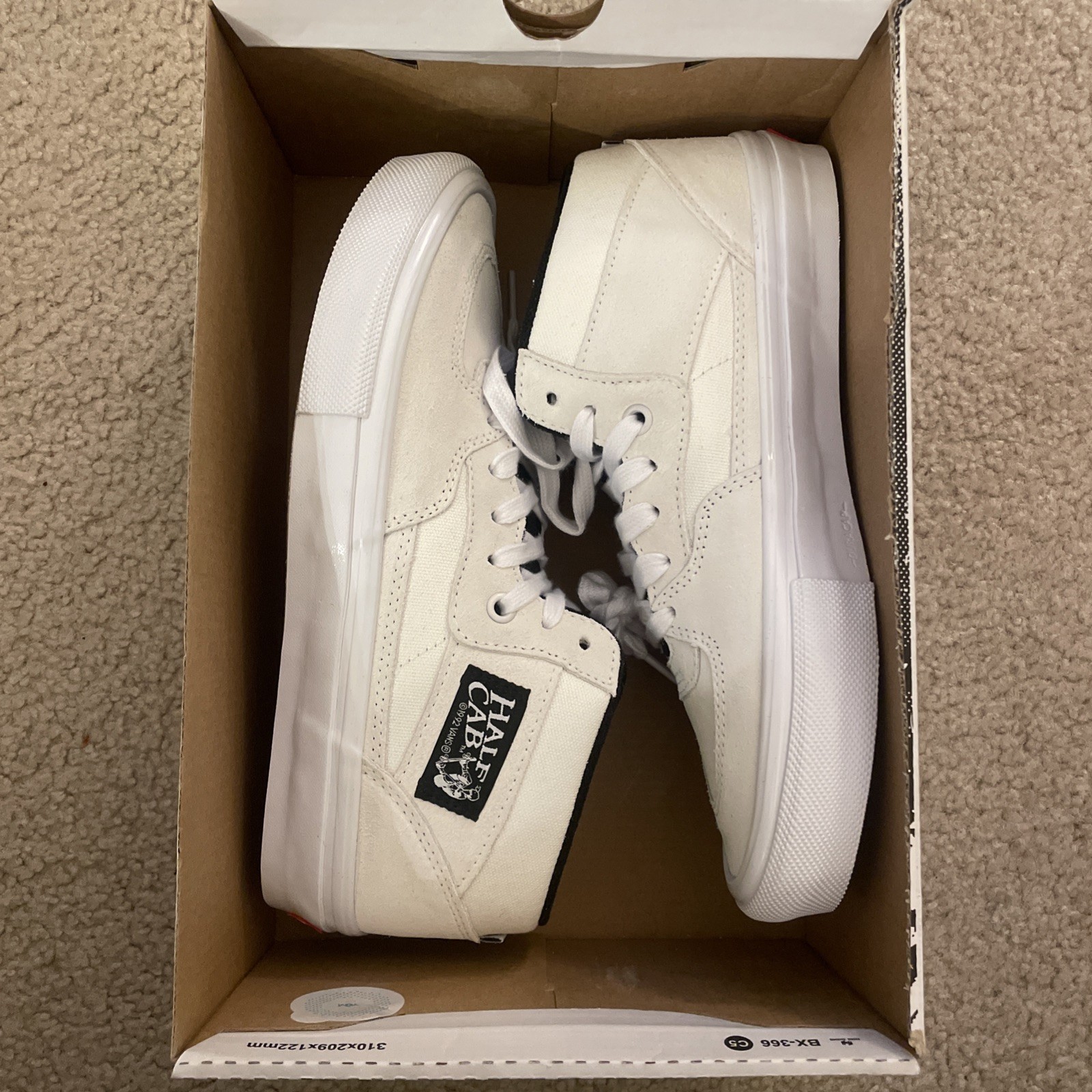 Vans – Skate Half Cab White / Black Skate Shoes US Mens Size 7
