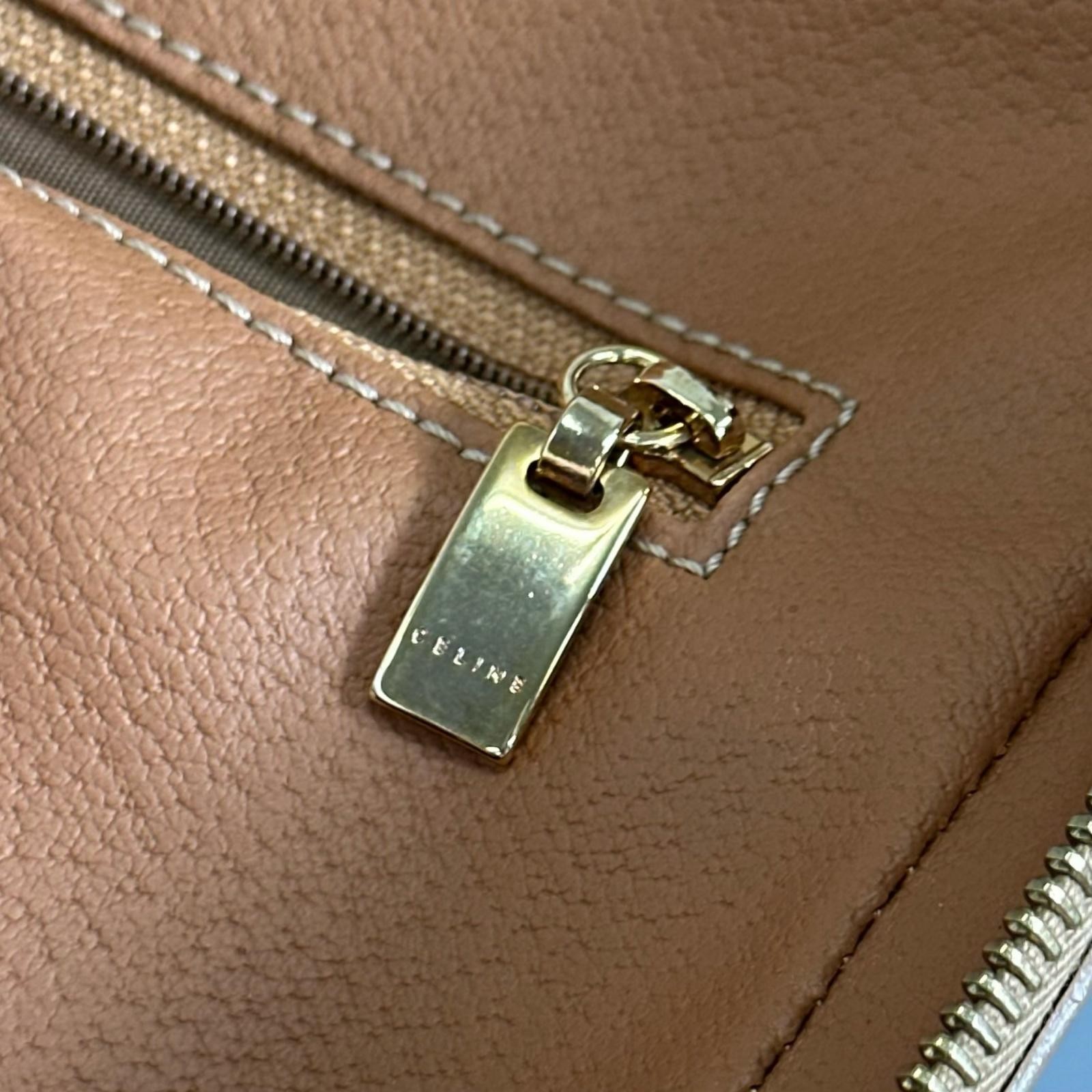 CELINE Macadam Backpack Â· Daypack PVC/leather beige brown vintage Women