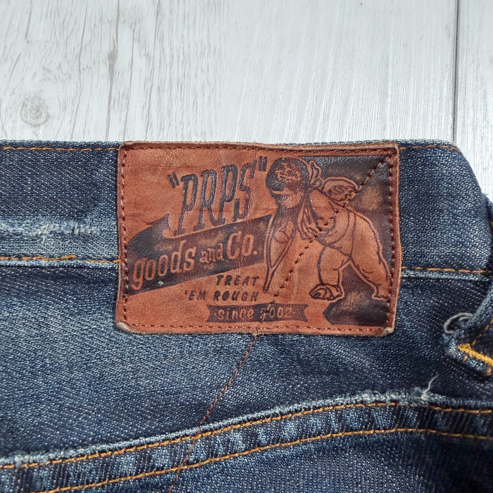 PRPS Barracuda Distressed Blue Denim Jeans Mens 32X28 E57P50NX