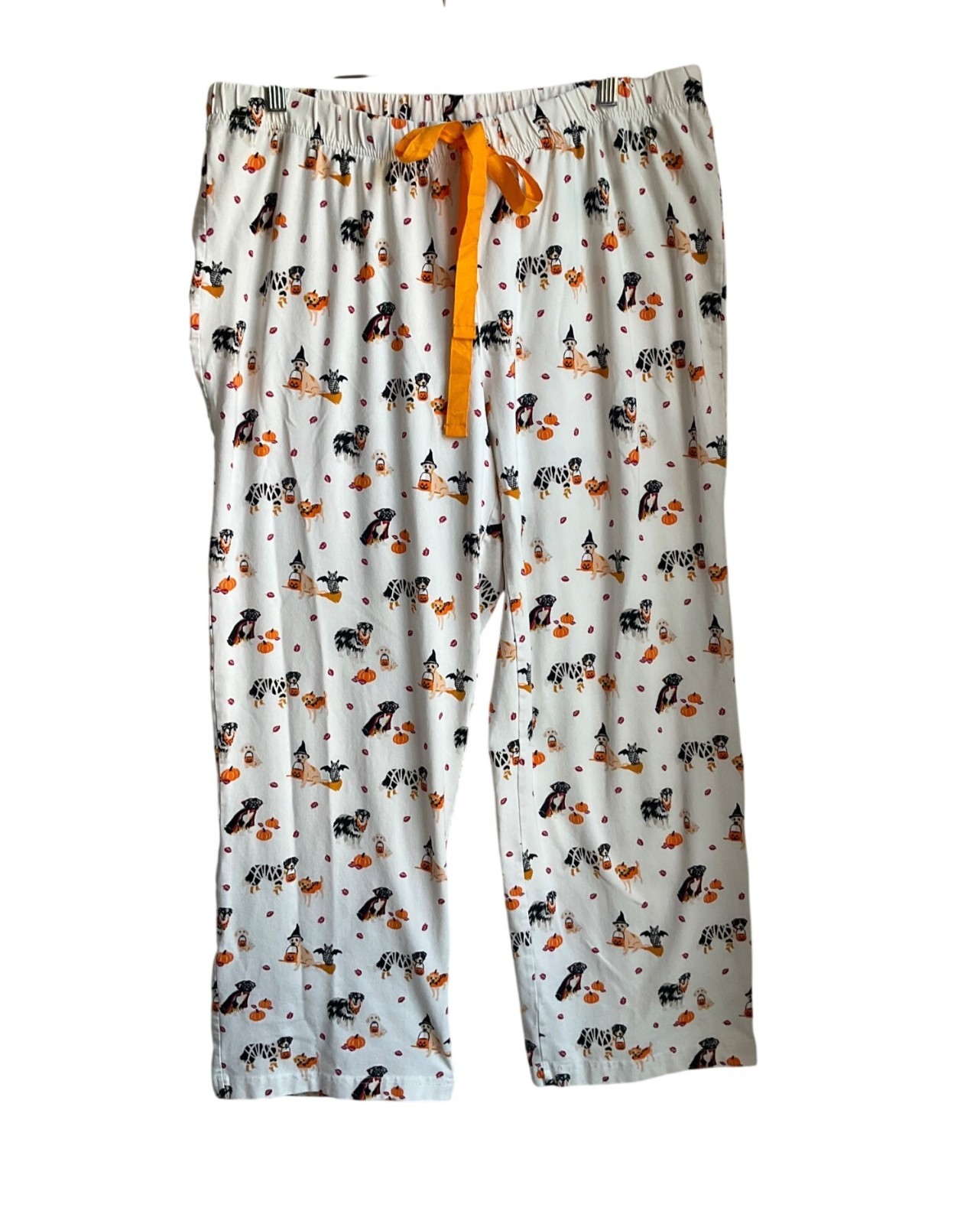 Lands End Large Halloween Novelty All Over Dog Print Pajama Lounge Pants