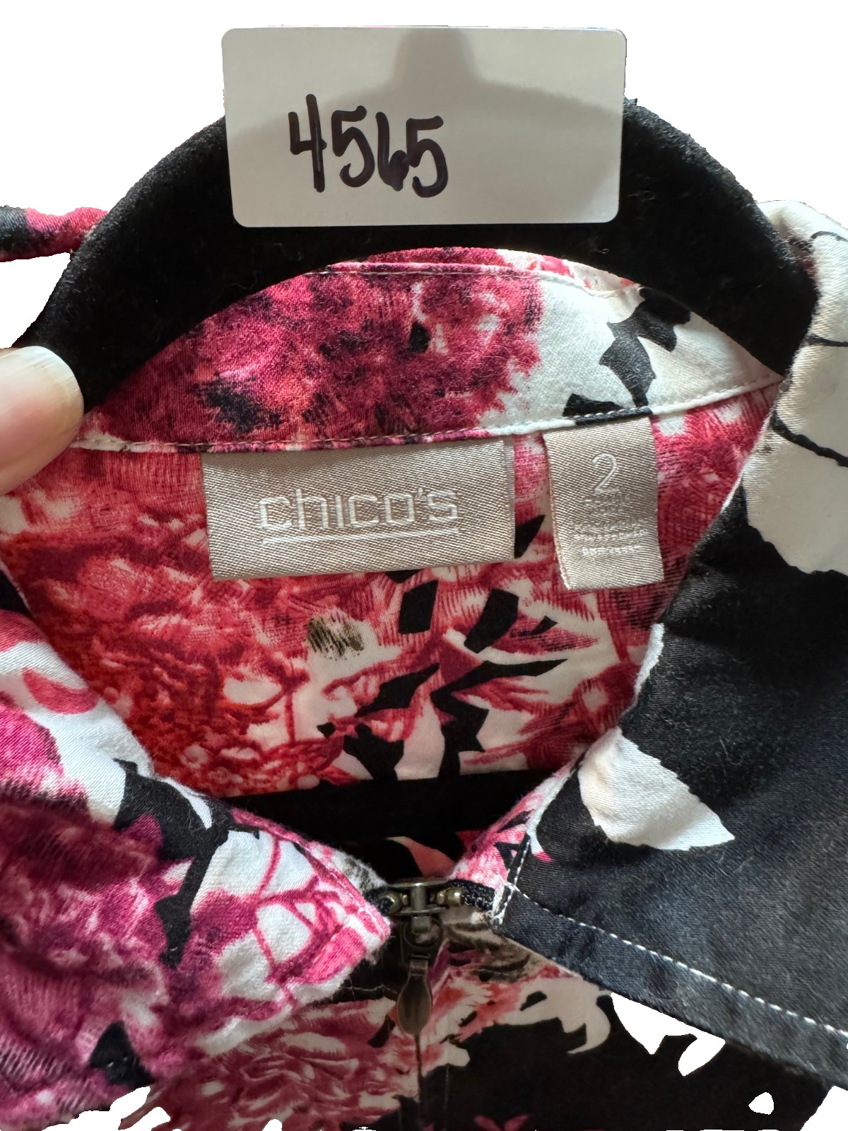 Chico’s Retro Y2K Womens Zip Jacket Size Large Cottagecore Coquette Artsy Chic