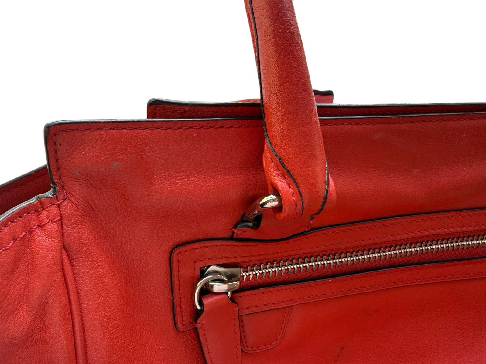 Coach Legacy Candace Red Leather Satchel Shoulder Bag Authentic Purse